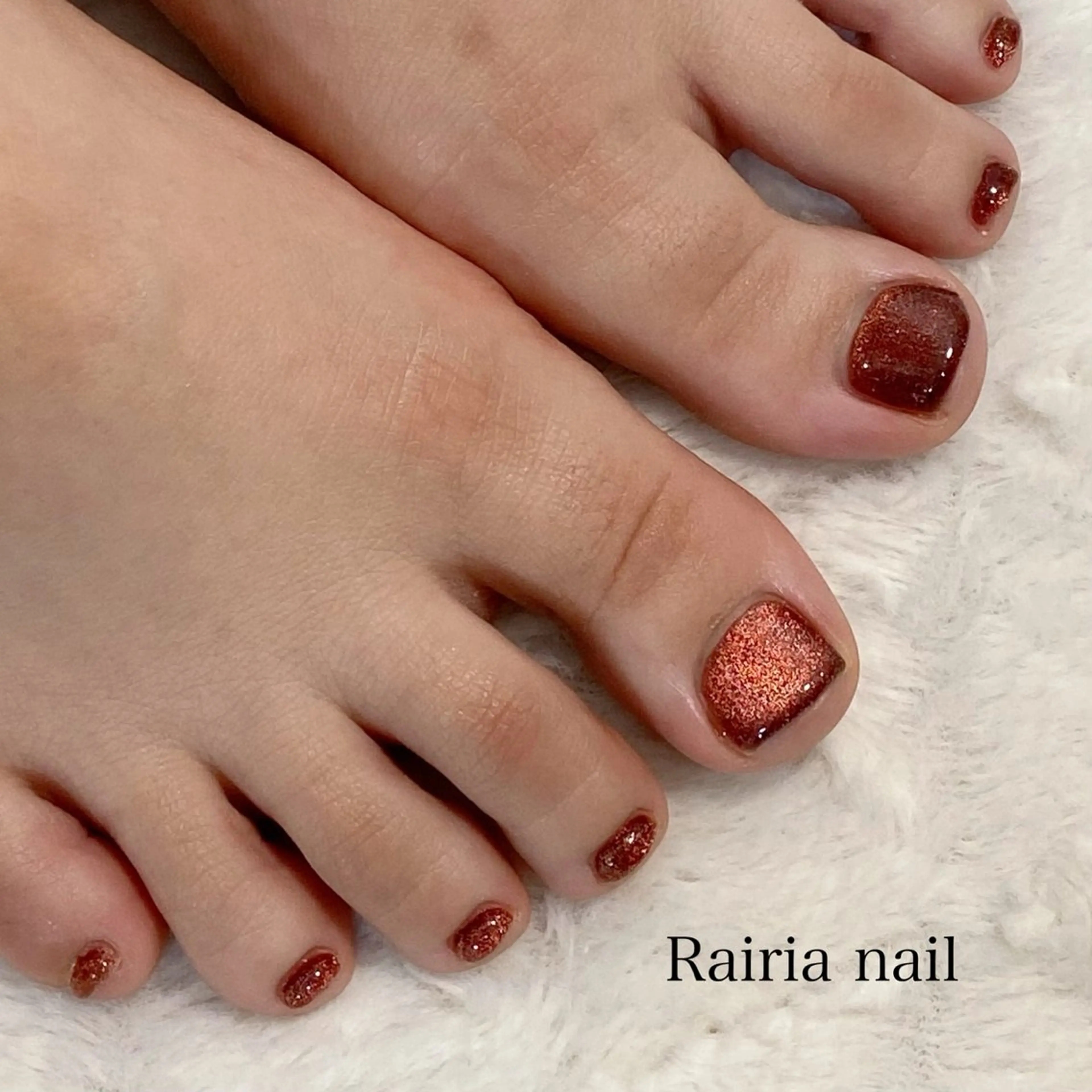 ネイル フットネイル ジェルネイル 持ち込み パラジェル Rairianail yukiのネイルデザイン