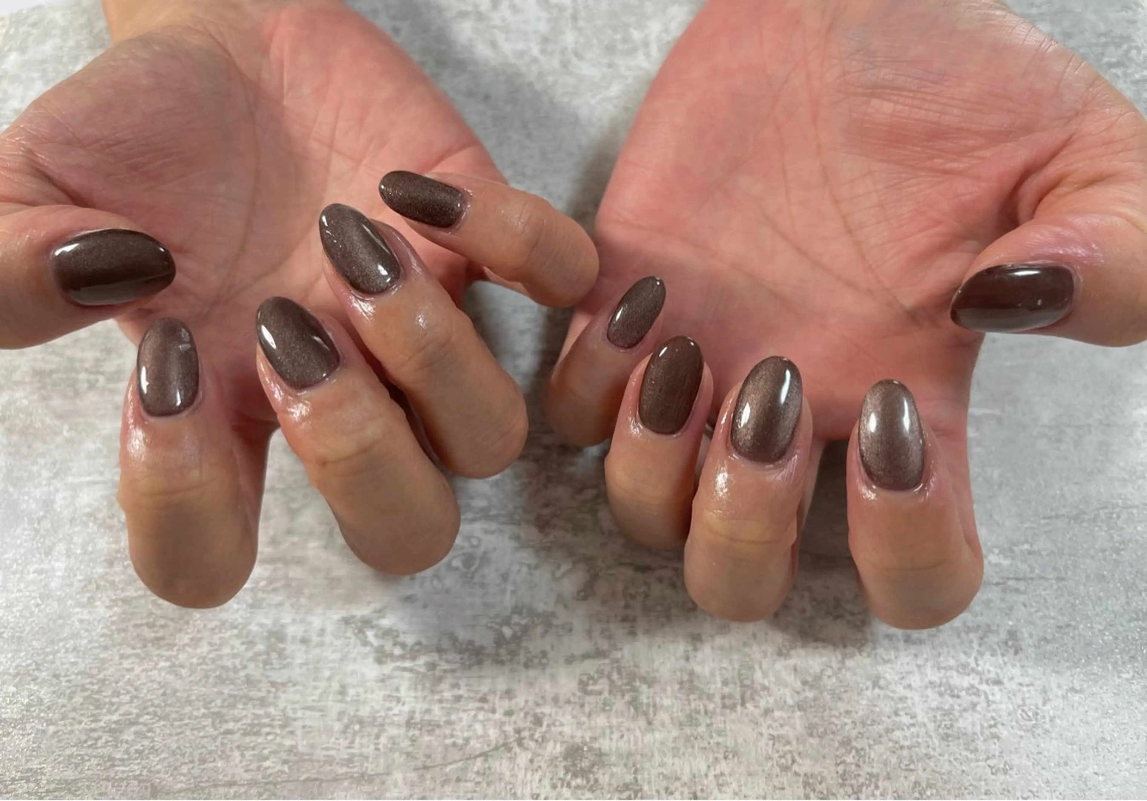 ネイル オーロラネイル ブルー フットネイル フレンチネイル ジェルネイル ハンドネイル kiki nail たまプラーザのネイルデザイン