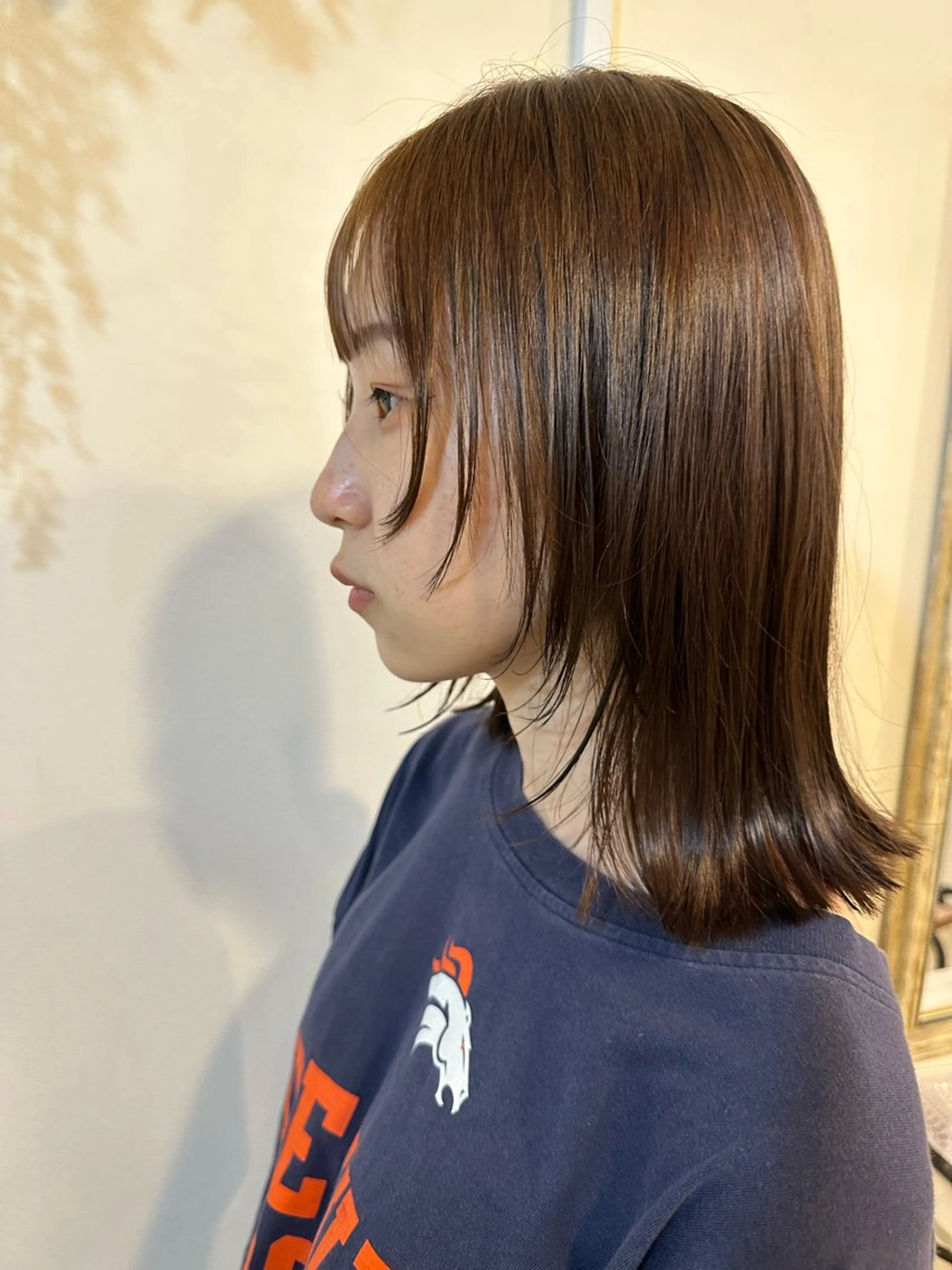 ミディアム 顔周りカット ウルフカット Sherry/R 三川町　木村祐里奈のヘアスタイル