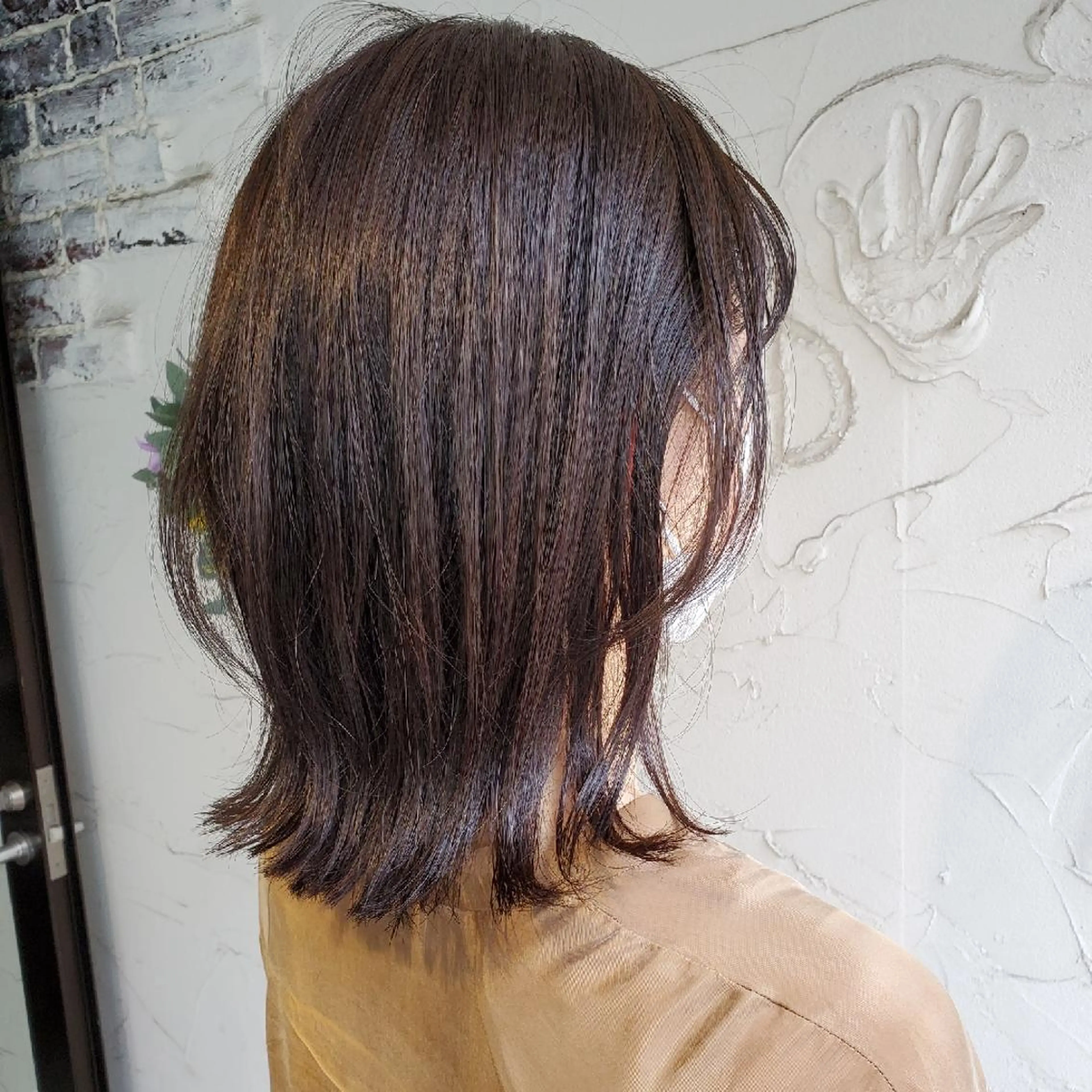 ミディアム カラー カット ヘアカラー トリートメント フリーランス所属・韓国ヘア レイヤー くびれヘアMATSUのヘアスタイル