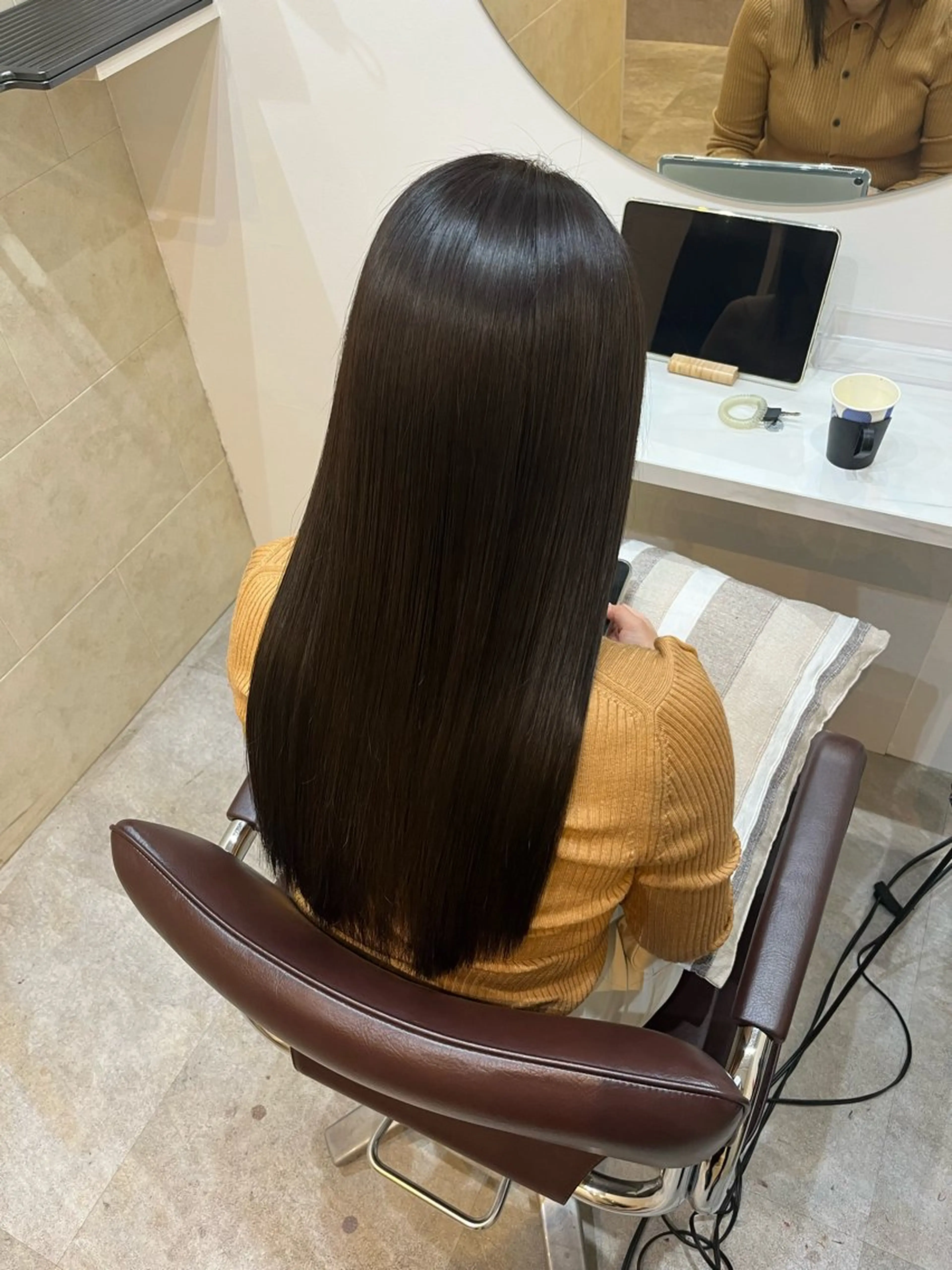 ロング カット ヘアカラー トリートメント 【髪質改善　艶髪】 布川　莉穂のヘアスタイル