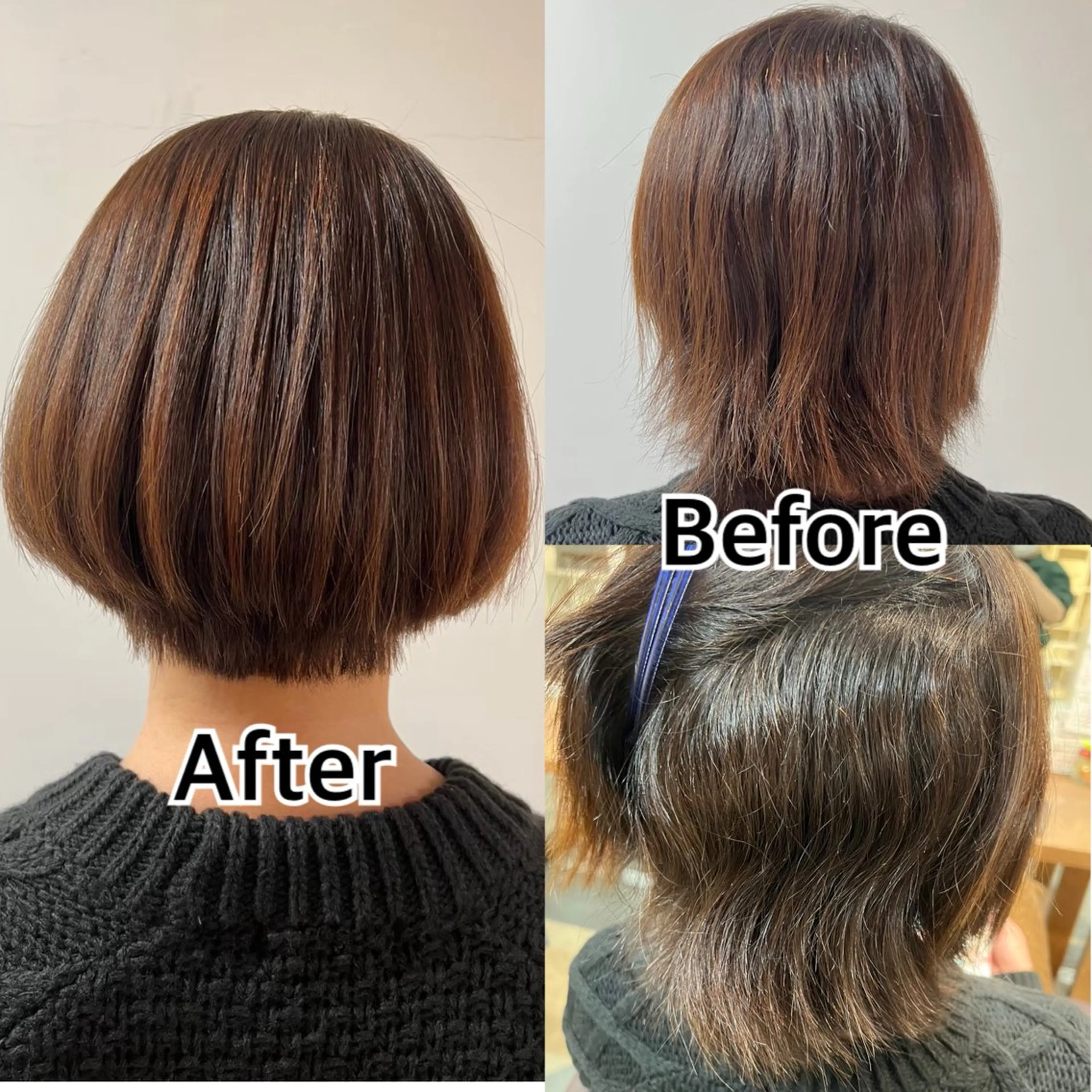 ショート カット 縮毛矯正 トリートメント Ainoa 金町店所属・佐々木 楓夏のヘアスタイル