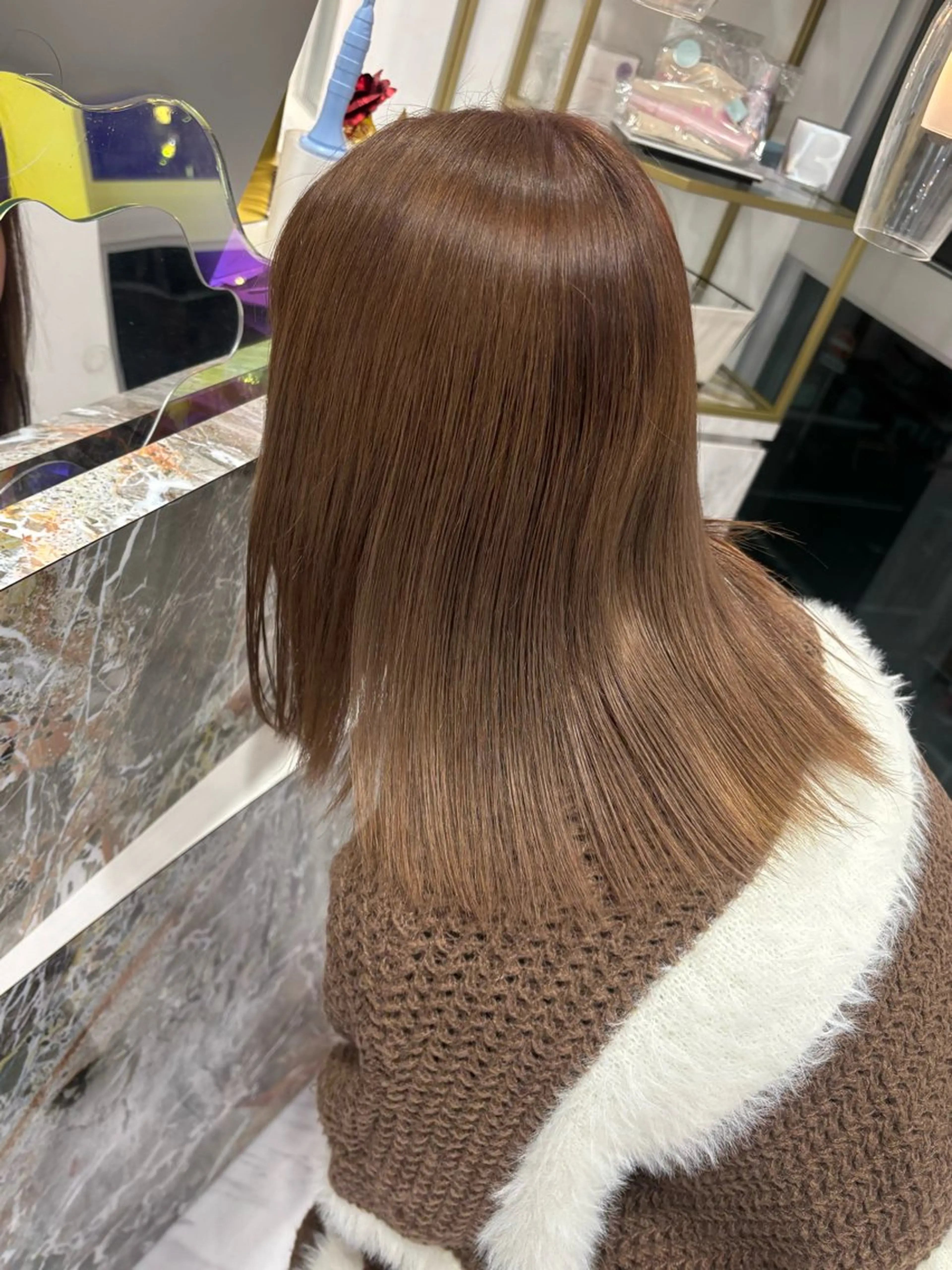 カラー AYU/ハイトーンカ ラー/ヘアアレンジのヘアスタイル