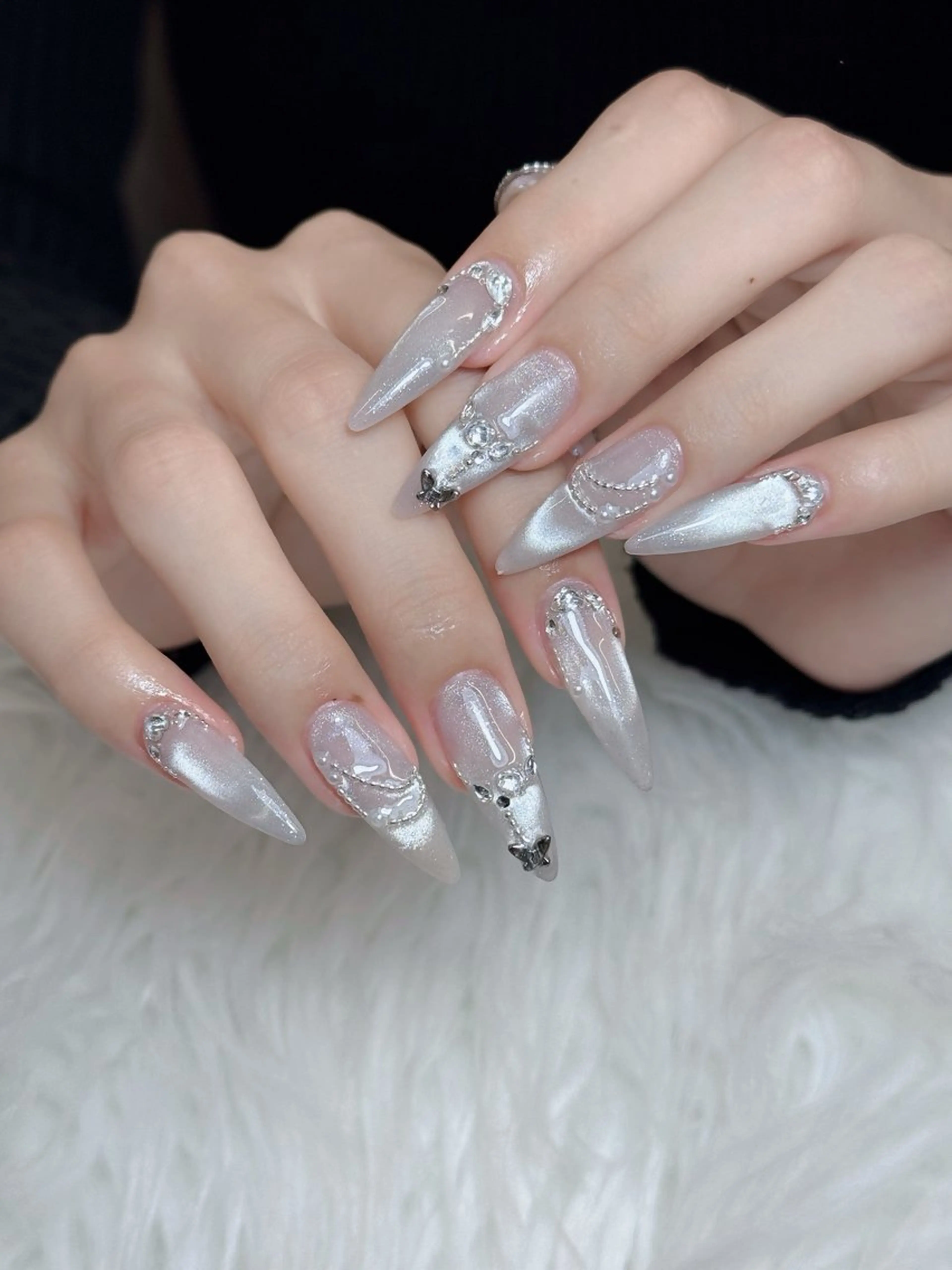 ネイル オーロラネイル チークネイル フットネイル フレンチネイル ハロウィン ハンドネイル Lumi Nail 新大久保3‘のネイルデザイン