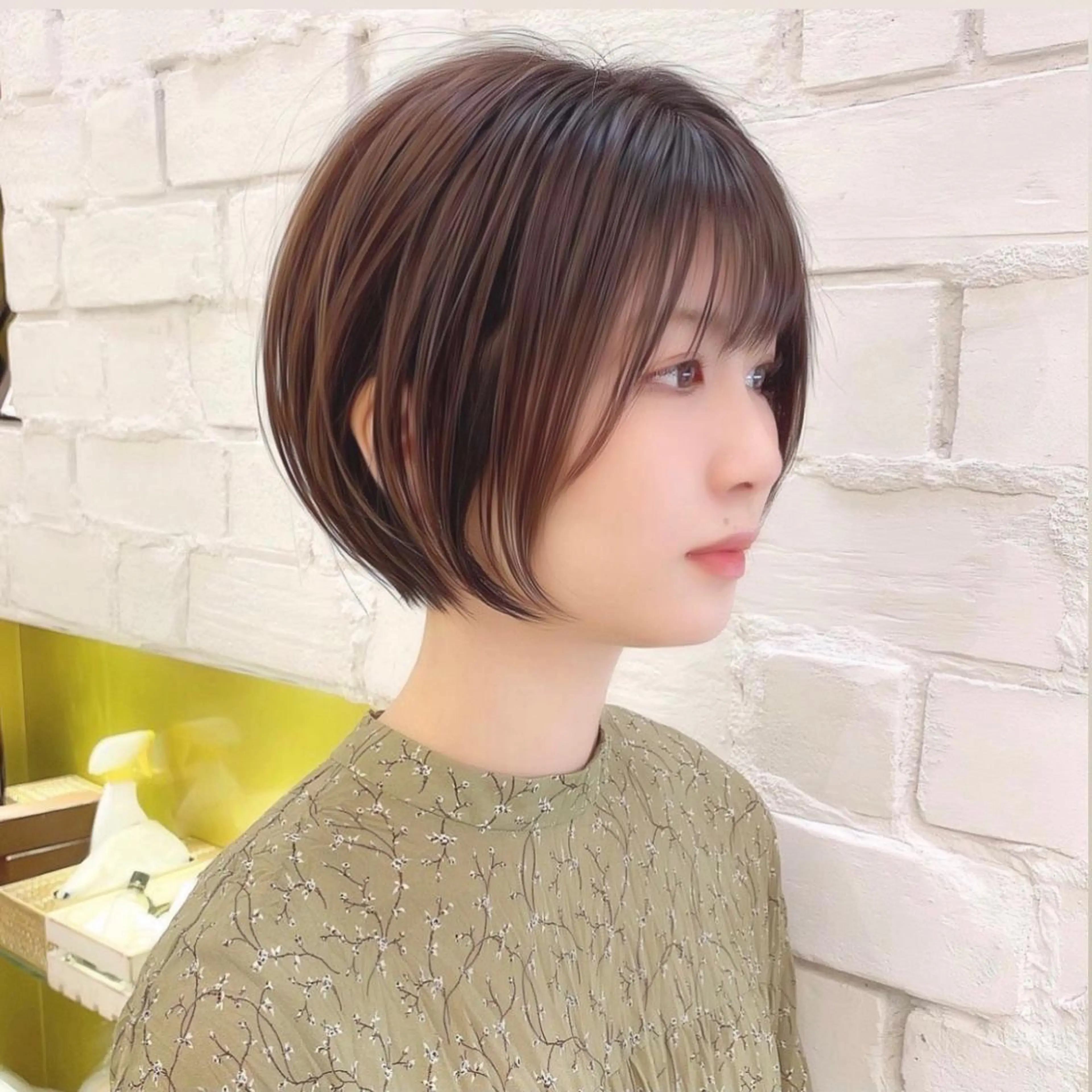 ショート カラー ulu名古屋栄所属・落合しほ/韓国ヘア/ 髪質改善/縮毛矯正のヘアスタイル