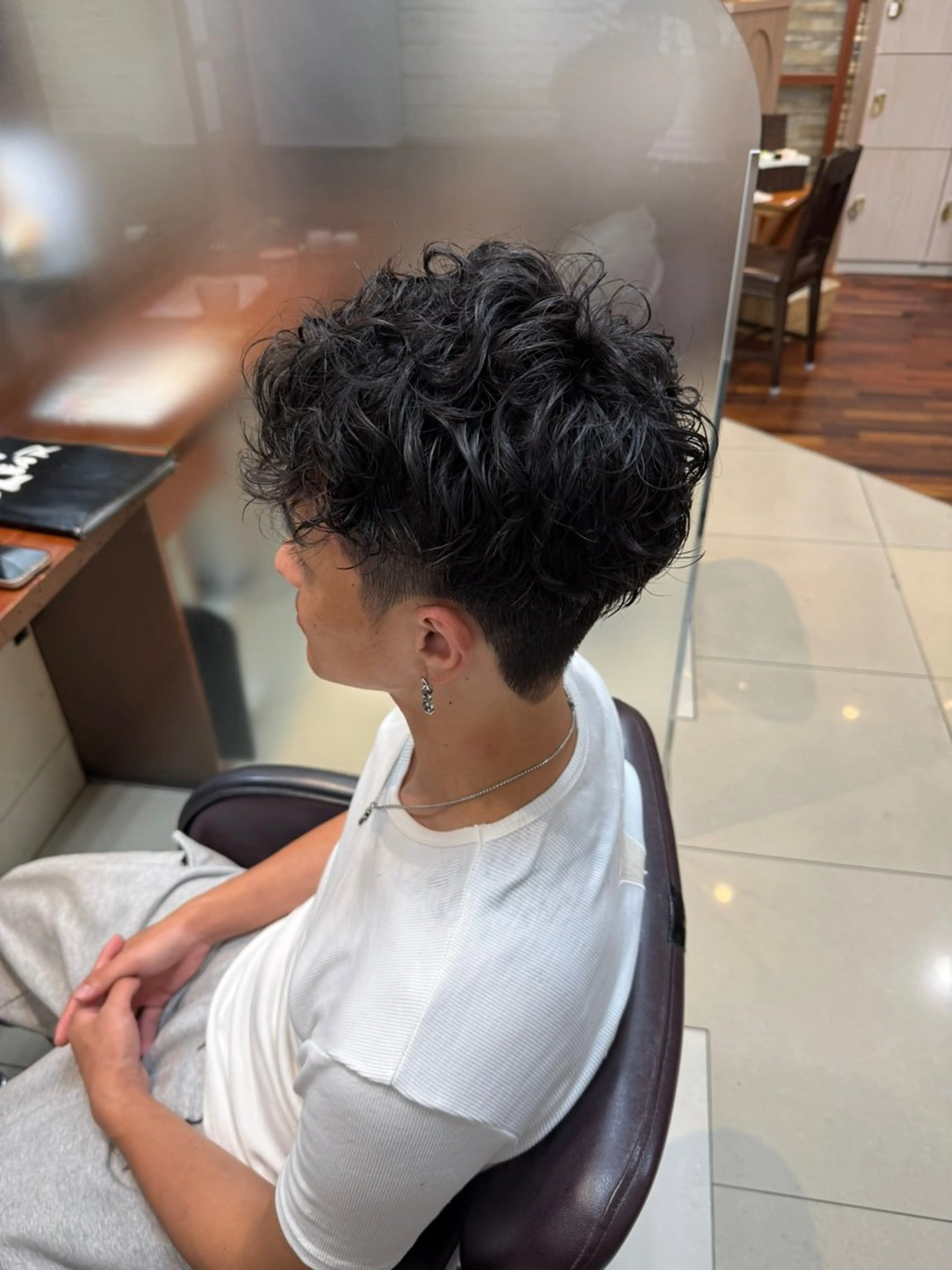 パーマ メンズ スペインカール ヘアークリアー獨協大学前店所属・hana 🌷´-のヘアスタイル