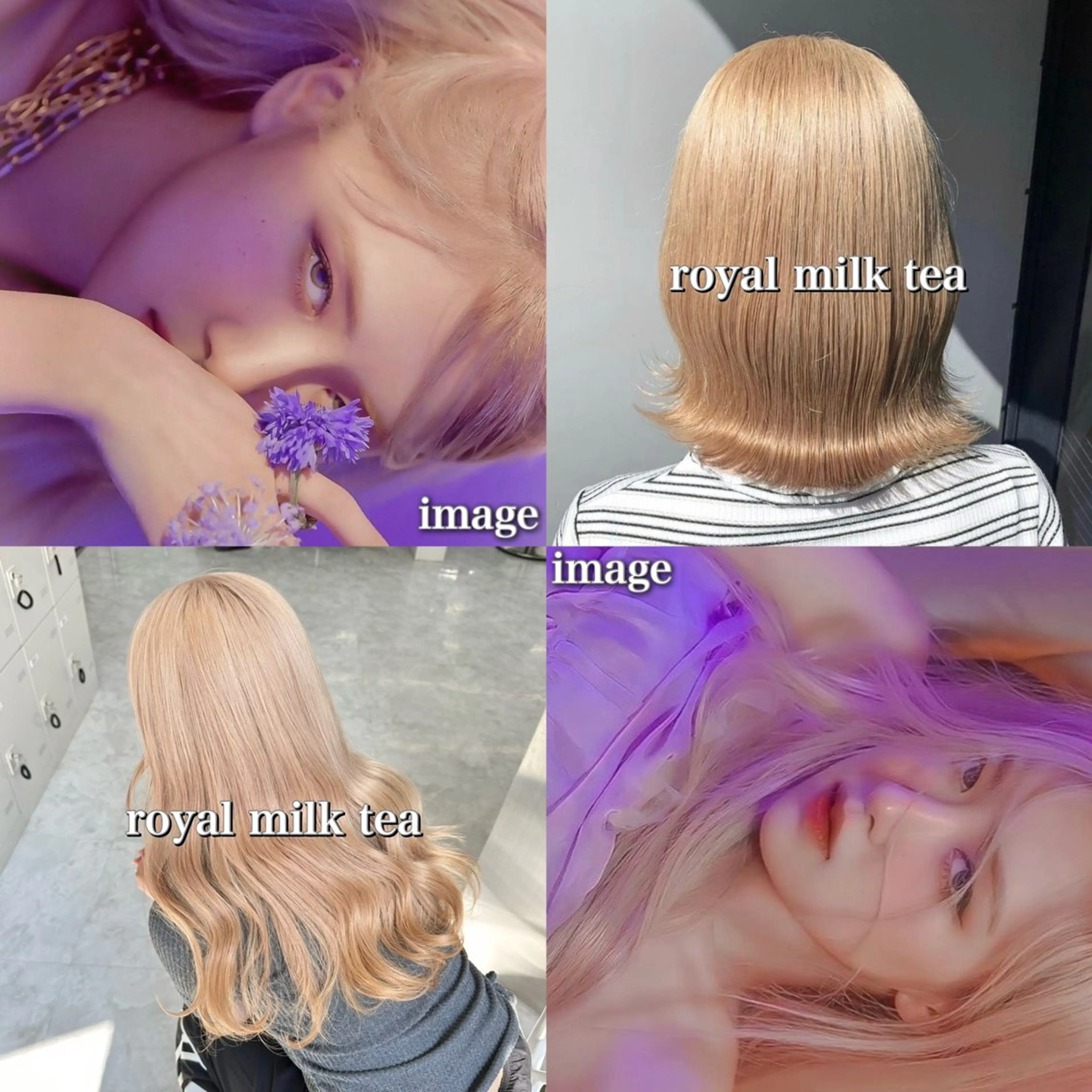 セミロング カラー ベージュカラー ブリーチ ブロンド デザインカラー グレージュ ヘアカラー トリートメント Shido/ 髪質改善/上質艶髪のヘアスタイル