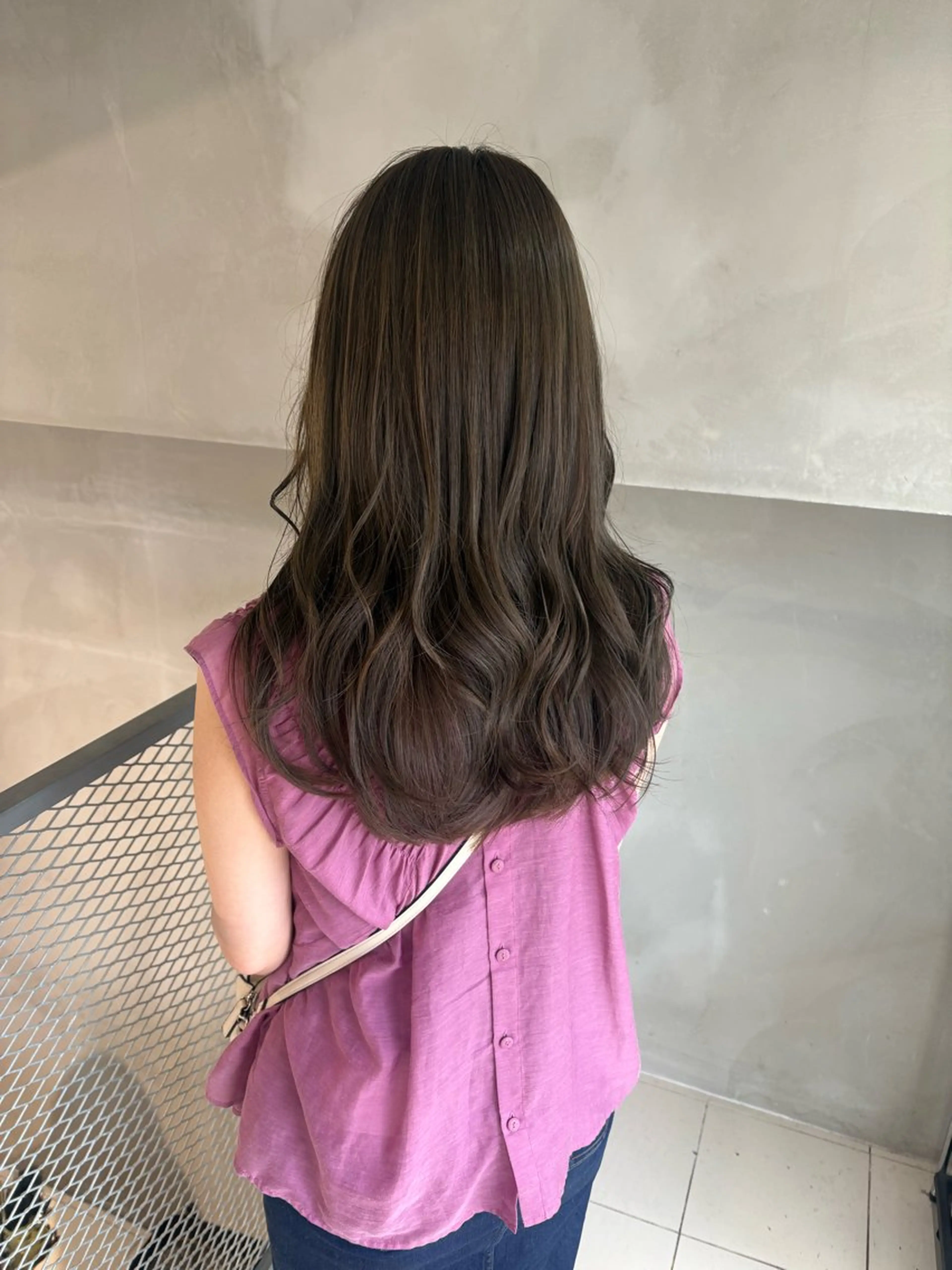 ロング カラー 透明感カラー グレージュ カット ヘアカラー トリートメント 透明感カラー🫧 nanohaのヘアスタイル
