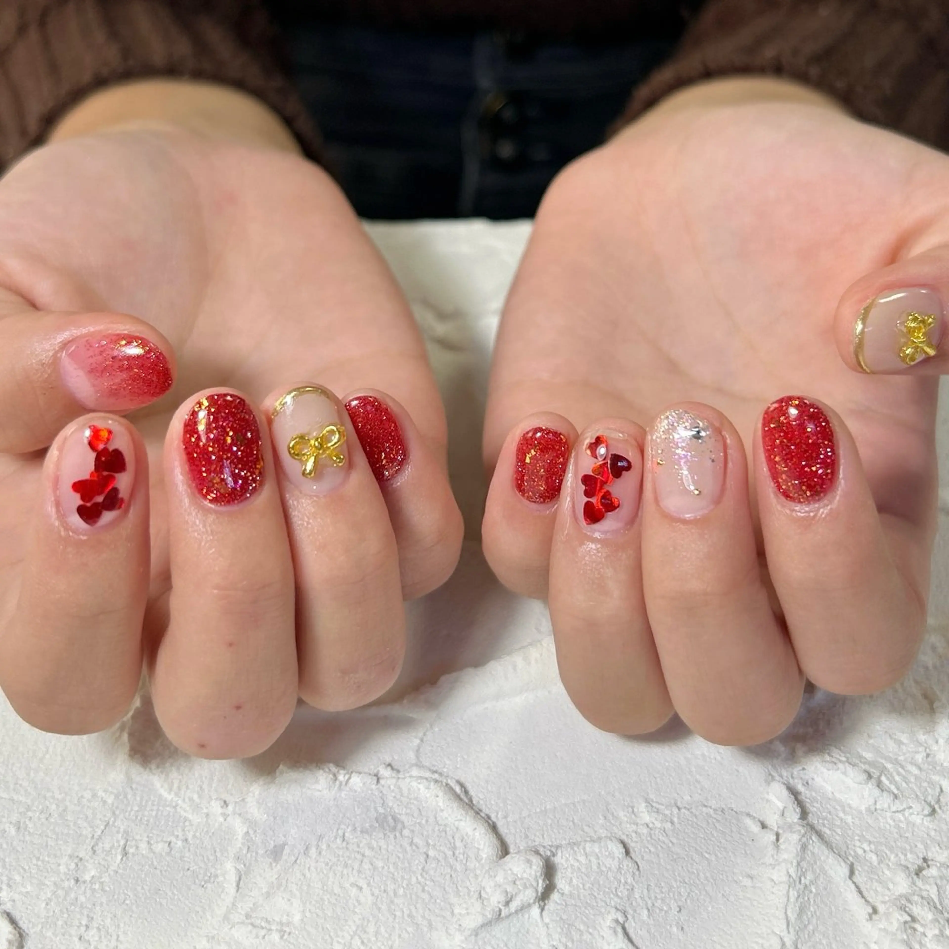 ネイル 冬ネイル クリスマス ハンドネイル Lofinails ちひろのネイルデザイン