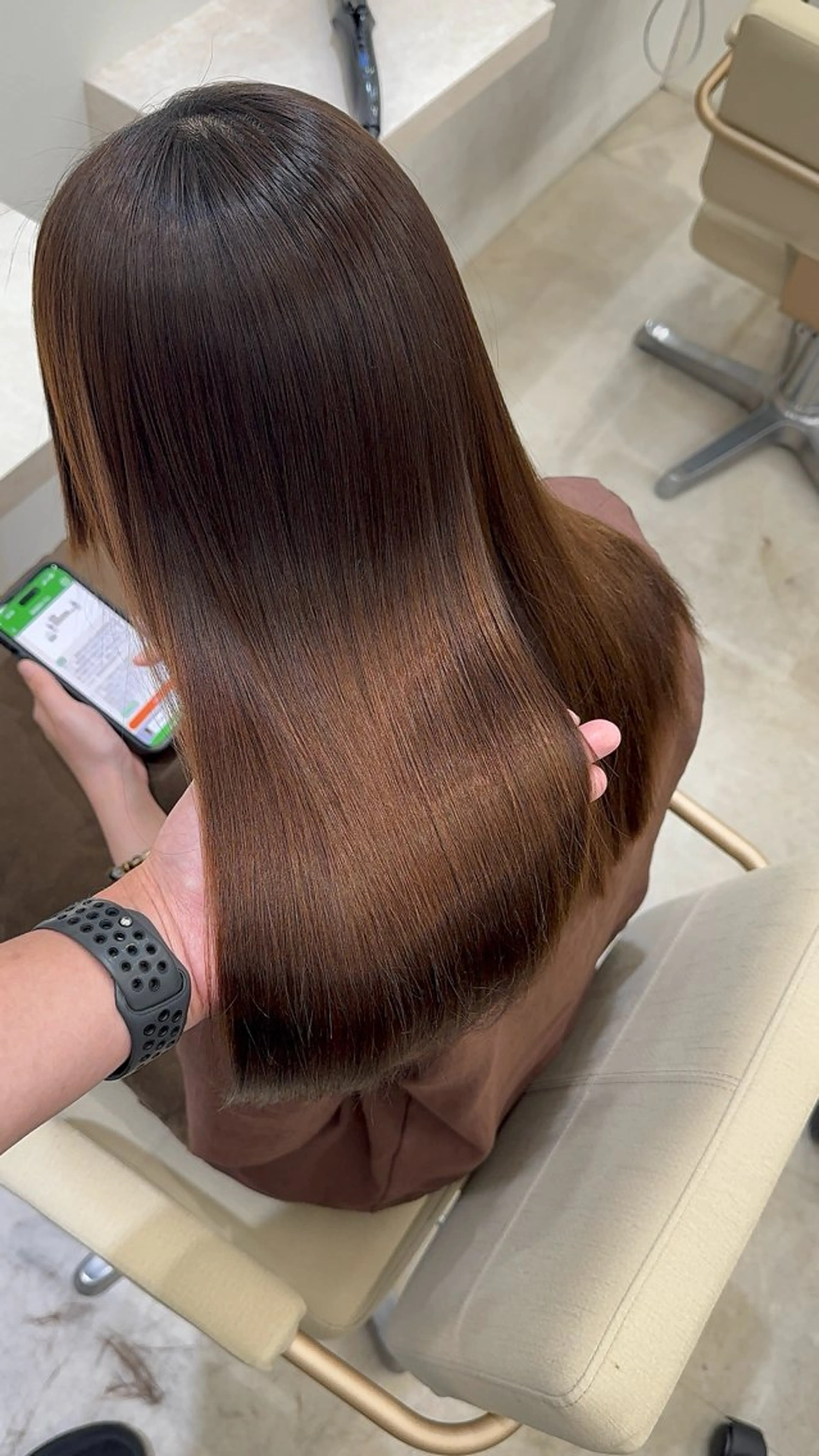 ロング カット 縮毛矯正 トリートメント シンタニ ナオトのヘアスタイル