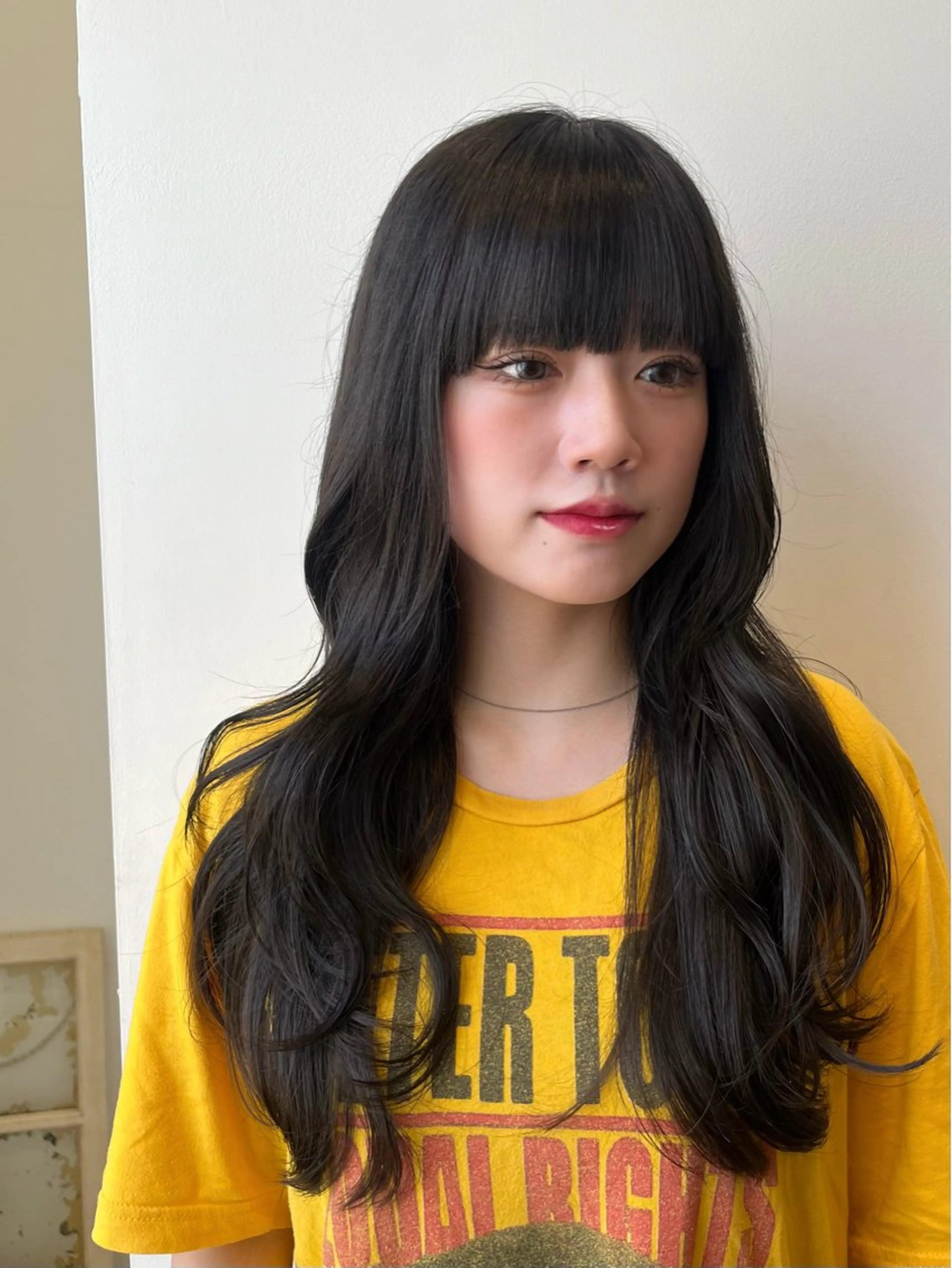 セミロング カラー グレージュ ヘアカラー つじしおり／ ショートヘア募集のヘアスタイル
