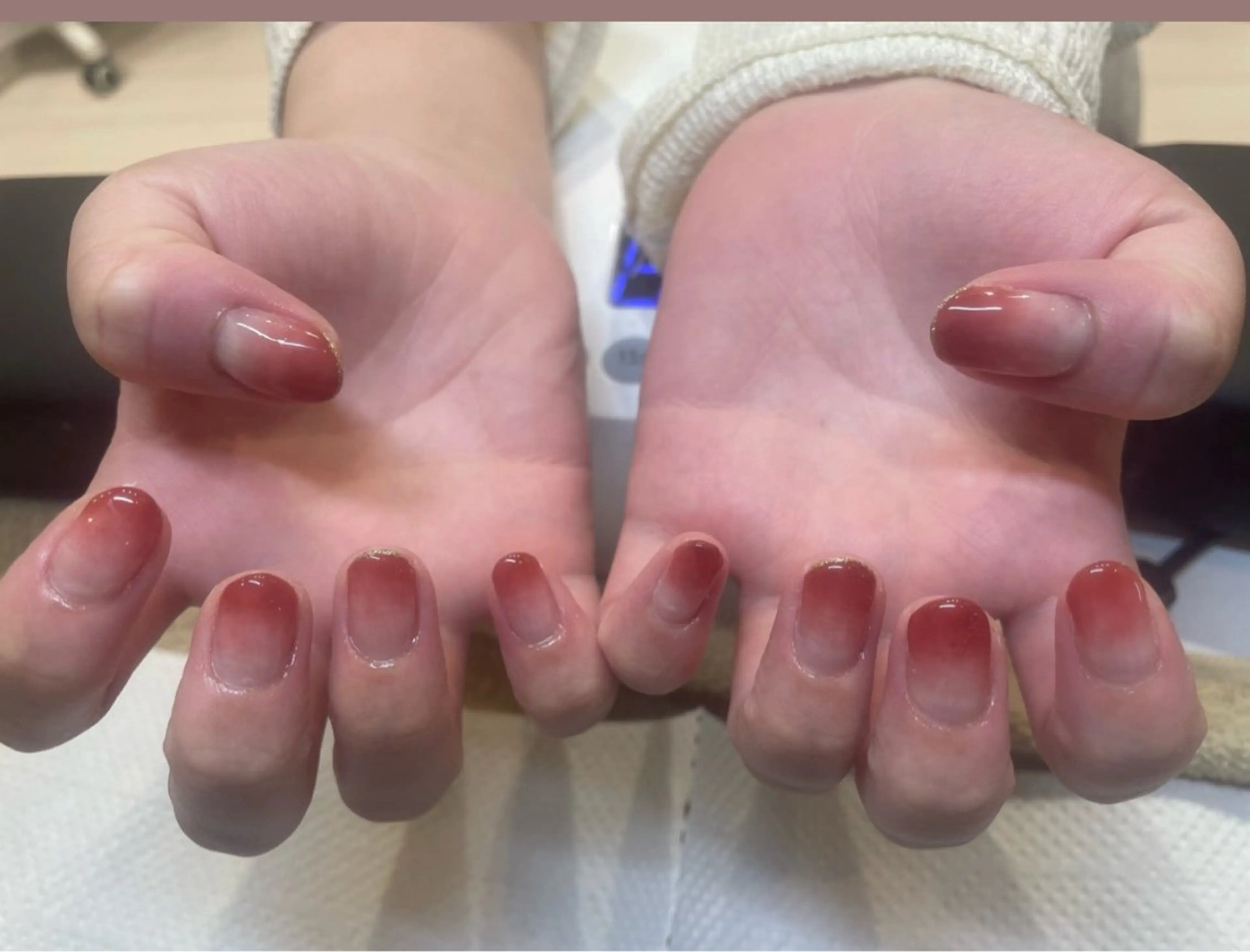 hand🩷カラーグラデーション🩷ソフトジェルオフ、ドライケア込みの写真