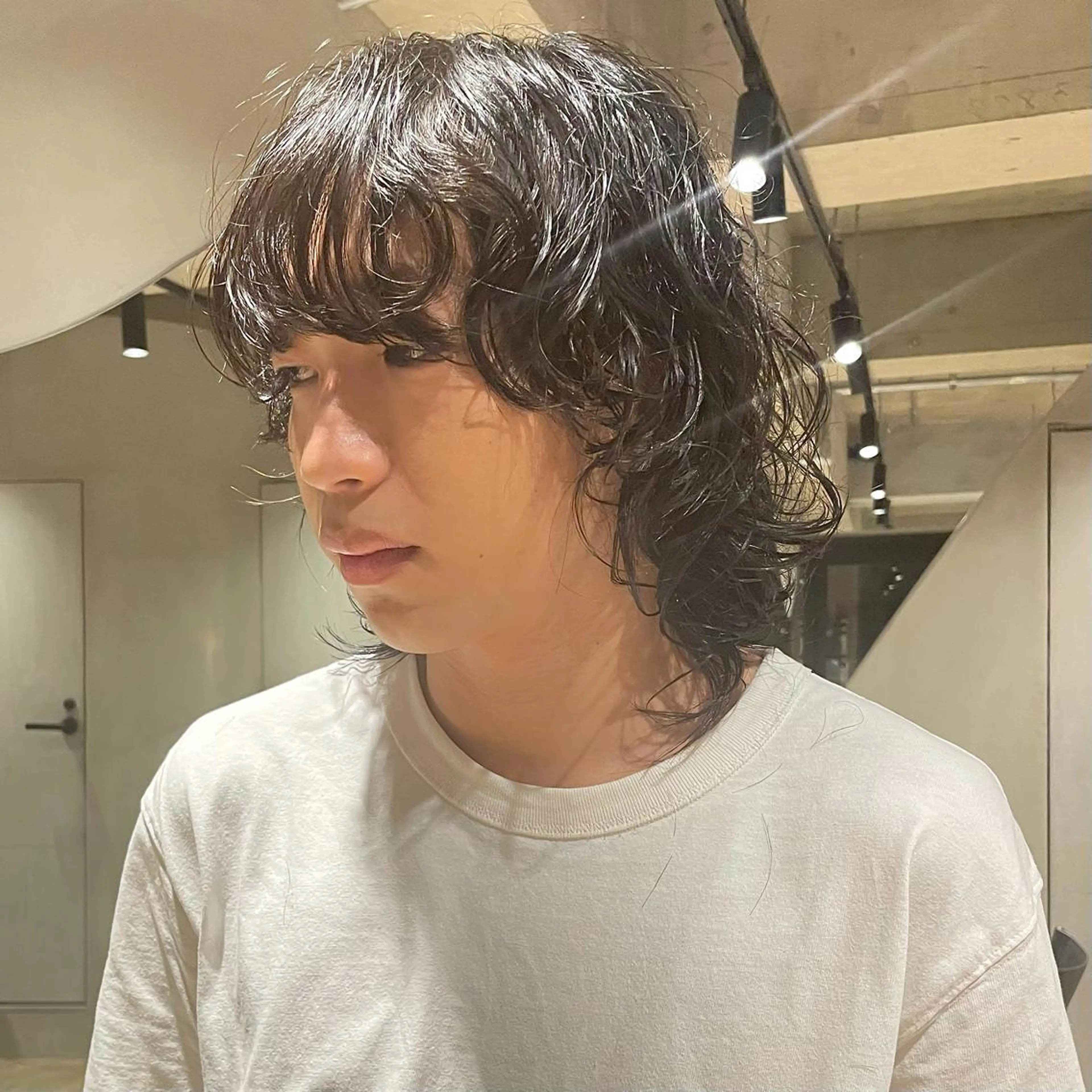 パーマ メンズ ショートボブ メンズブリーチ メンズデザインカット フェードカット メンズハイライト カット パーマ 🌈圧倒的デザイン パーマ　関和希のヘアスタイル