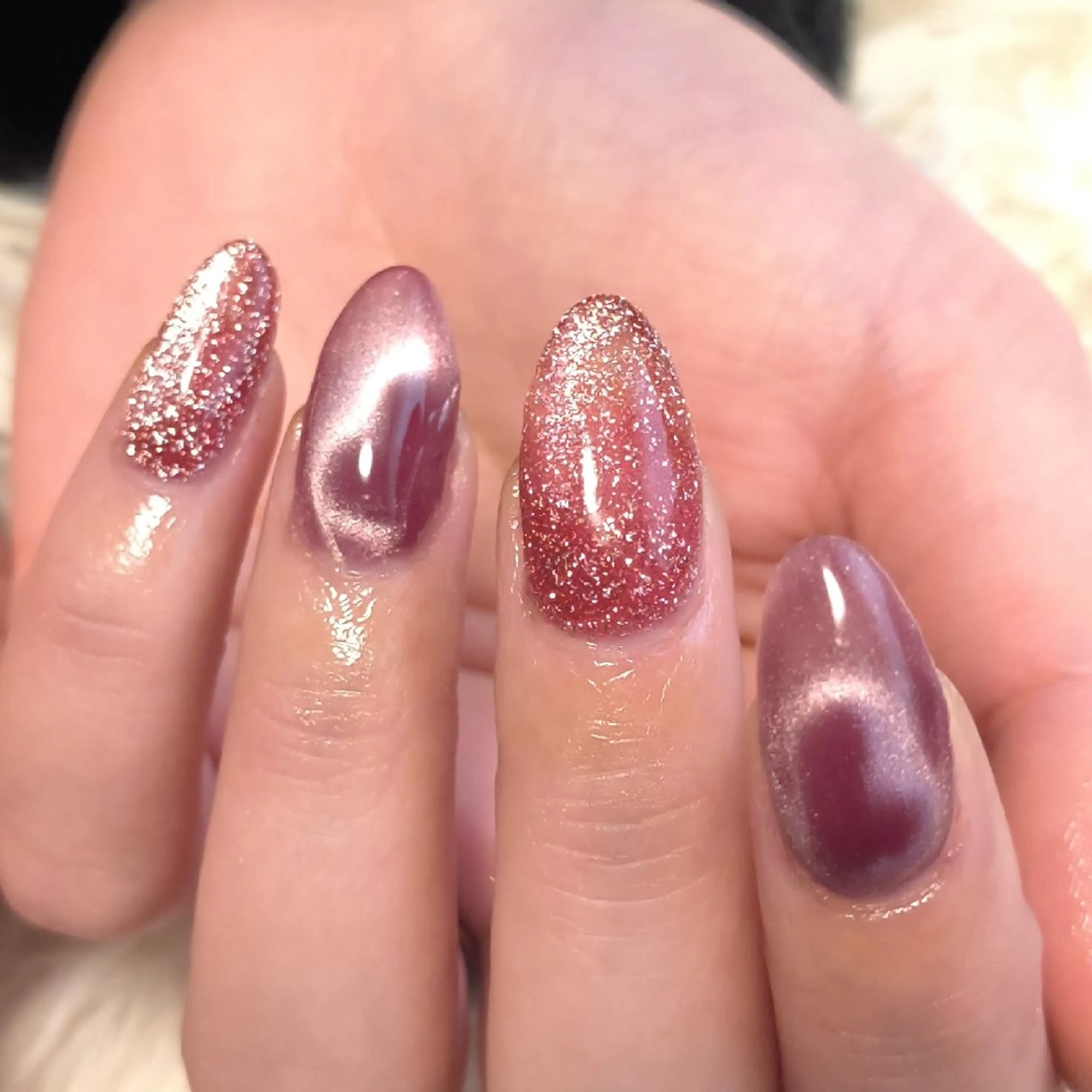 ネイル ハート マグネットネイル 島田 亜紀のネイルデザイン