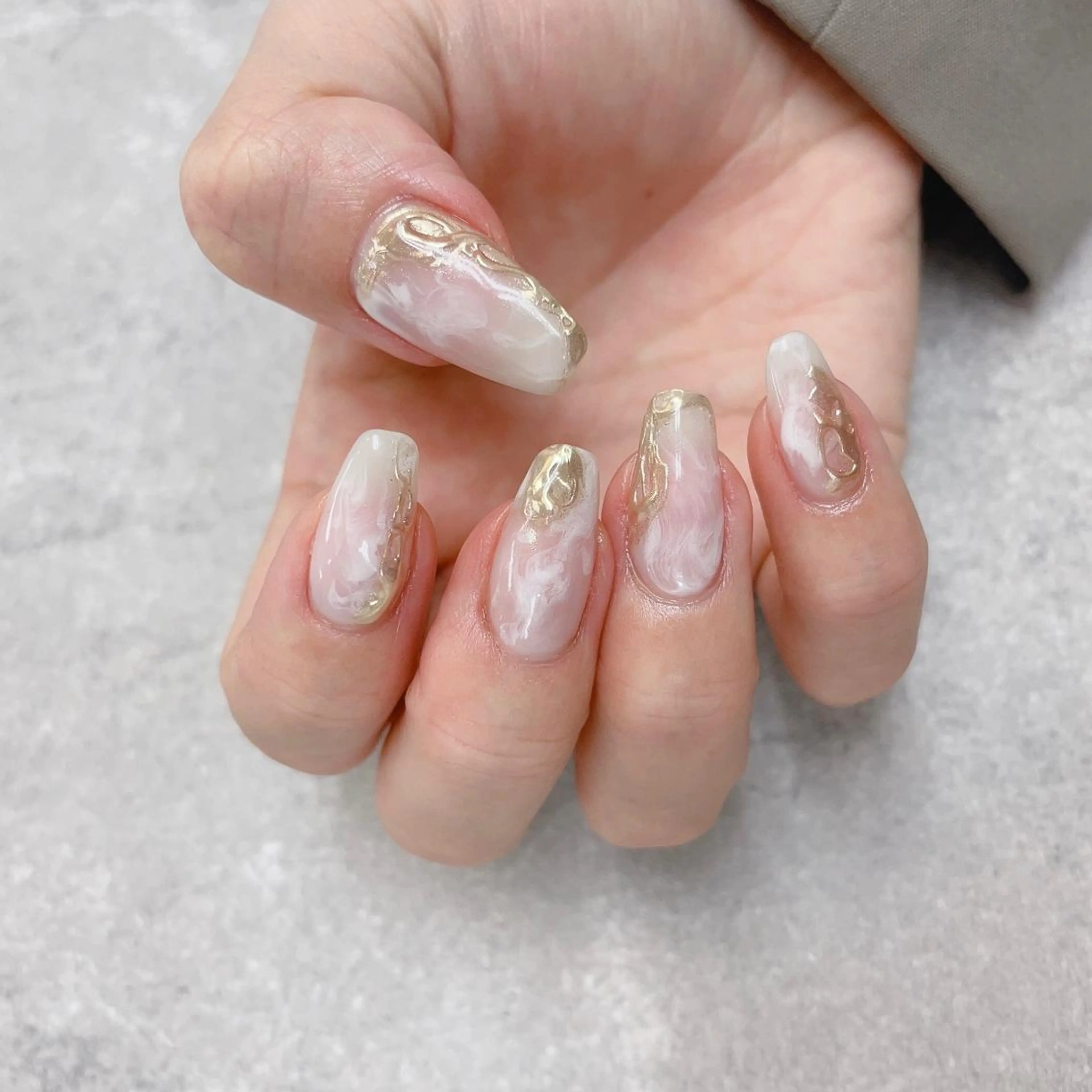 ネイル ニュアンスネイル ハンドネイル foglia❁﻿. ⌇﻿imamuraのネイルデザイン