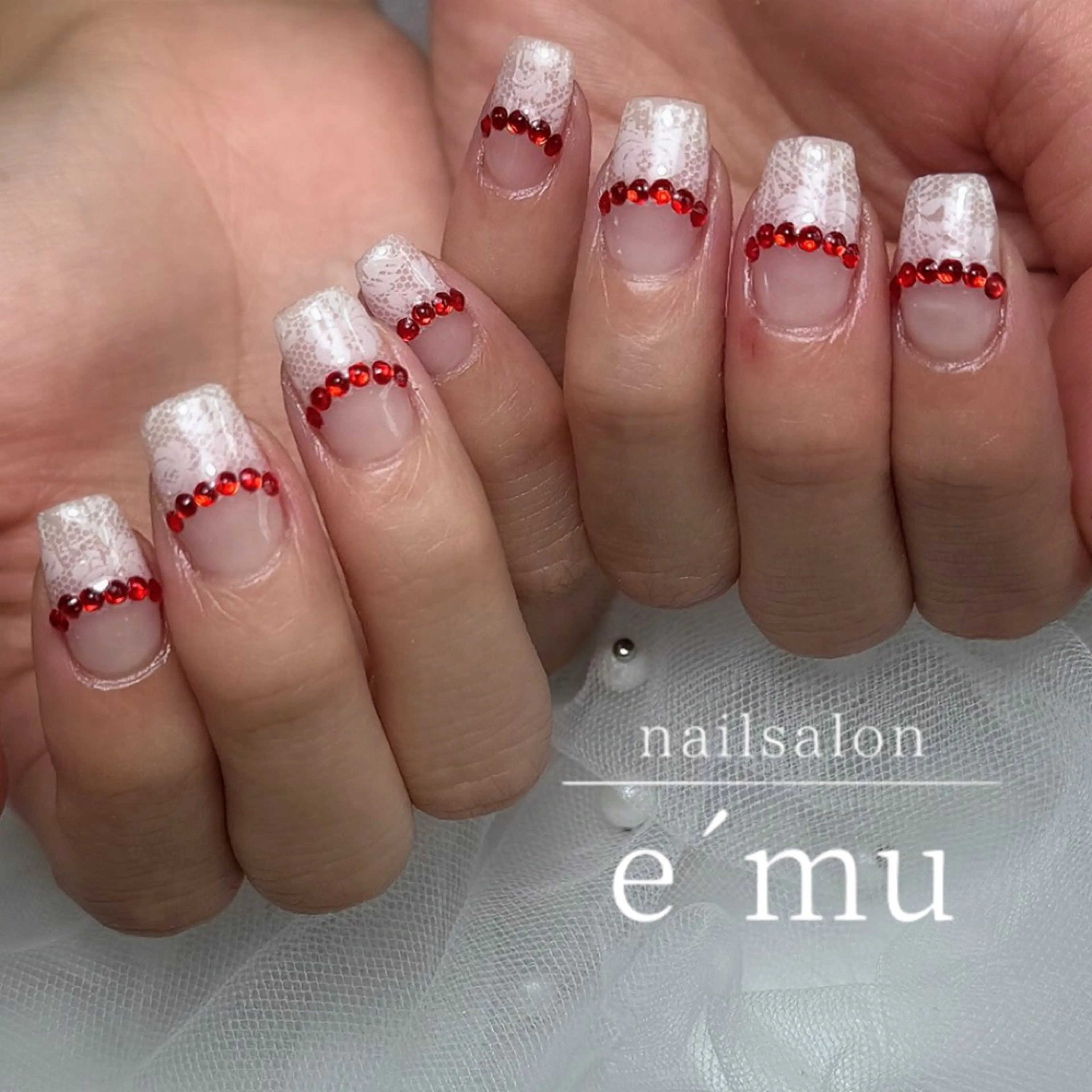 ネイル レース ハンドネイル nailsalon e´muのネイルデザイン