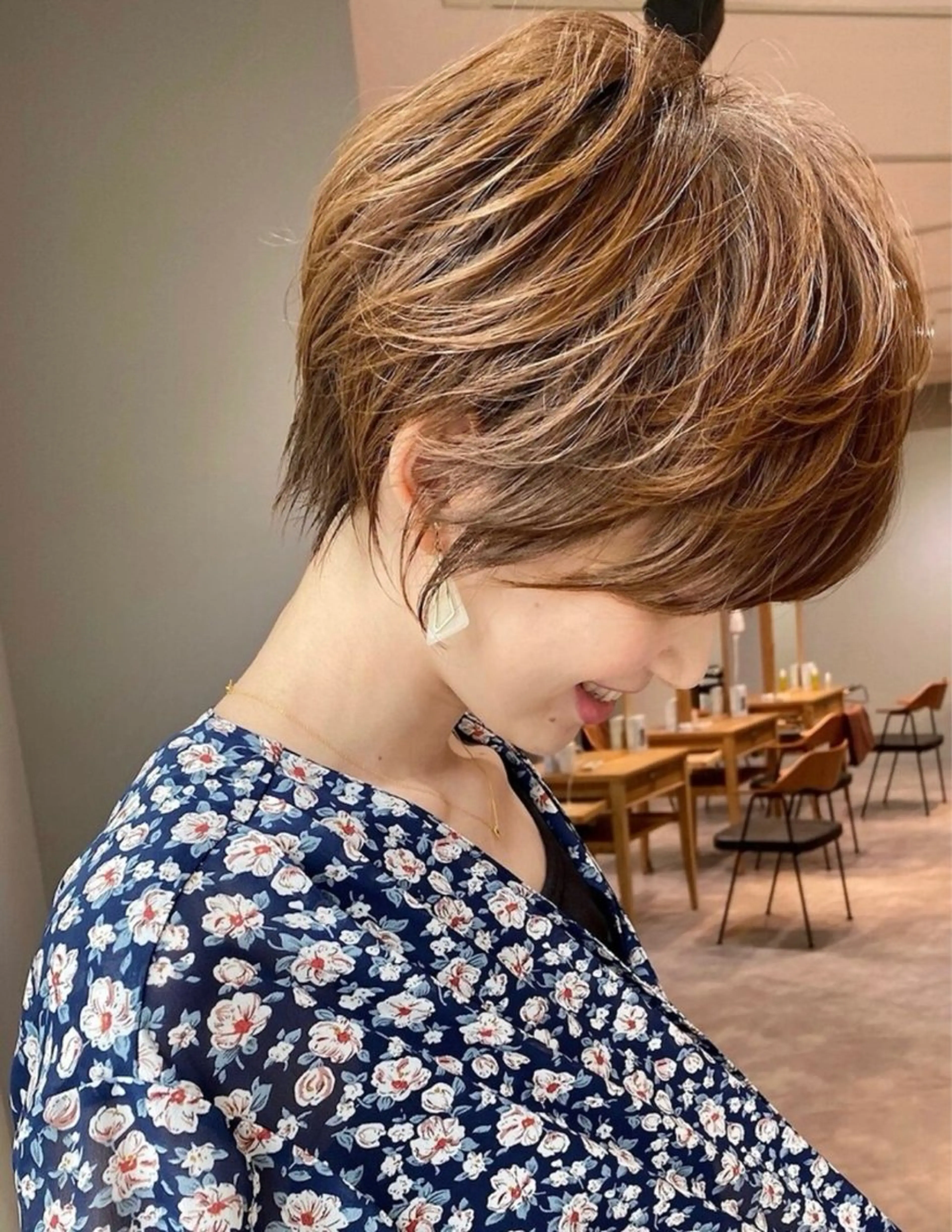 ショート ショートボブ ボブ かきあげバング 髪質改善 オン眉 i.Ehime所属・i.Ehime💫 齋藤  あつきのヘアスタイル