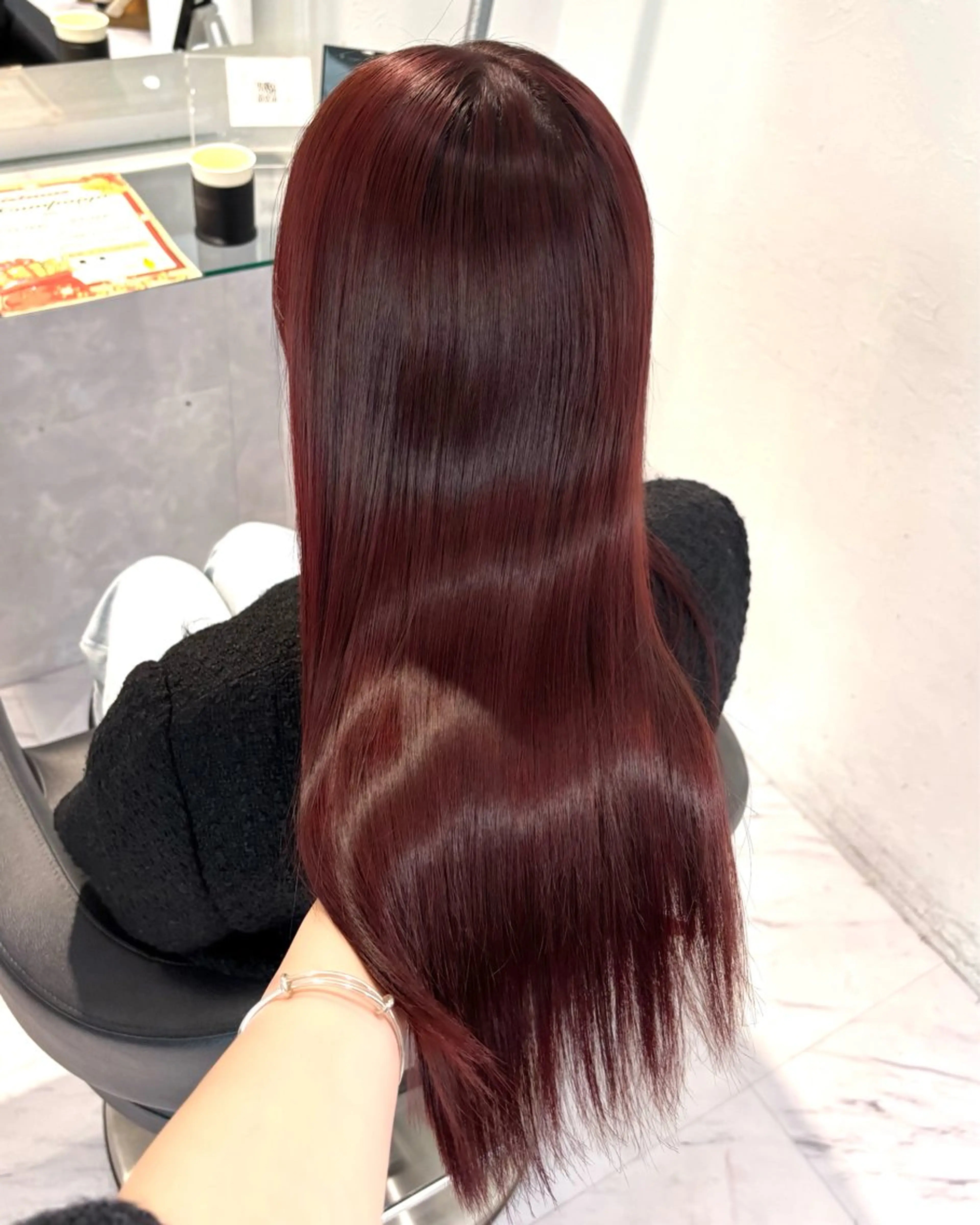 ロング カラー ヘアカラー トリートメント ヘッドスパ ヘアセット 表参道♡暗髪^ྀི 艶カラー♡アユミのヘアスタイル