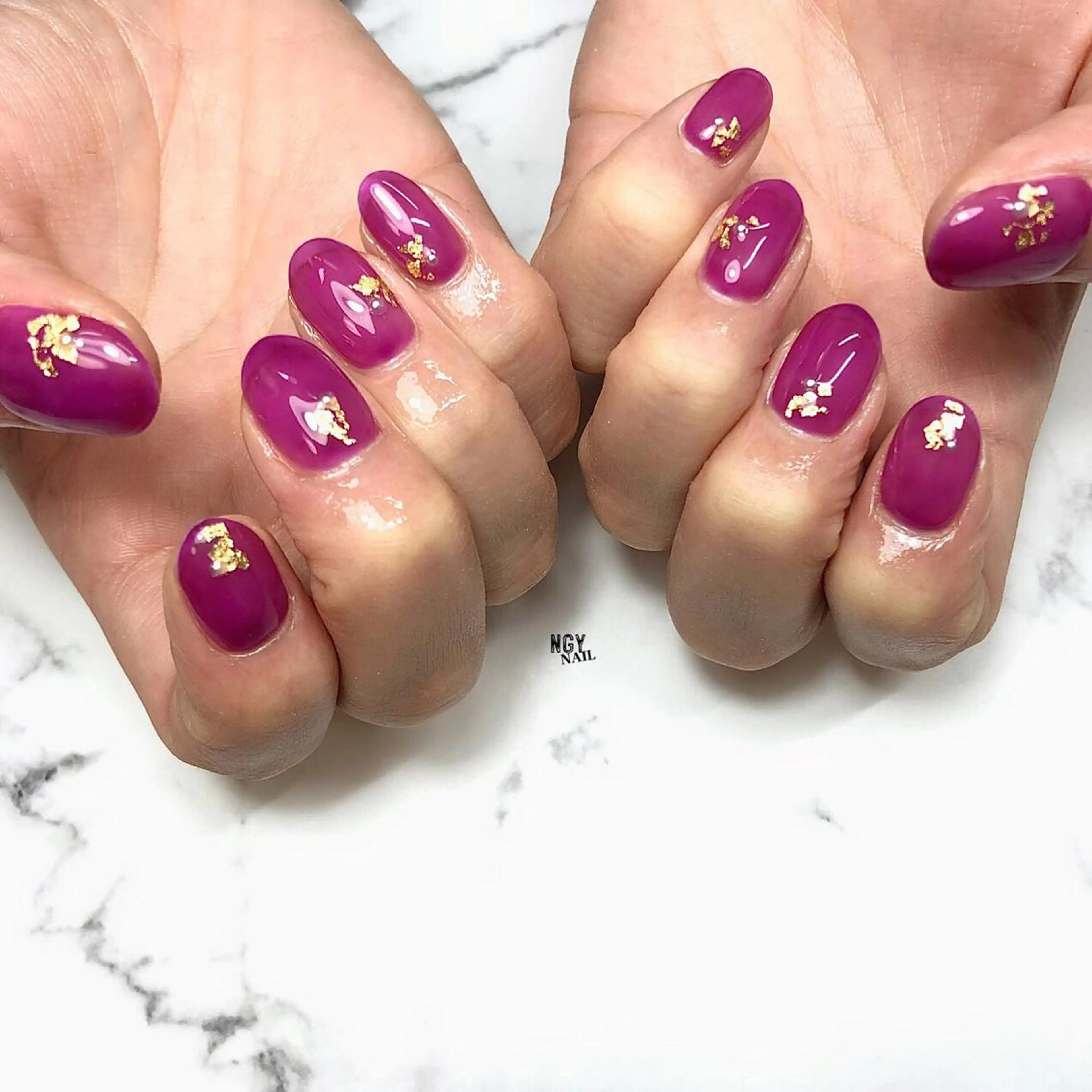 ネイル クリアネイル ジェルネイル パラジェル NAIL NOWのネイルデザイン