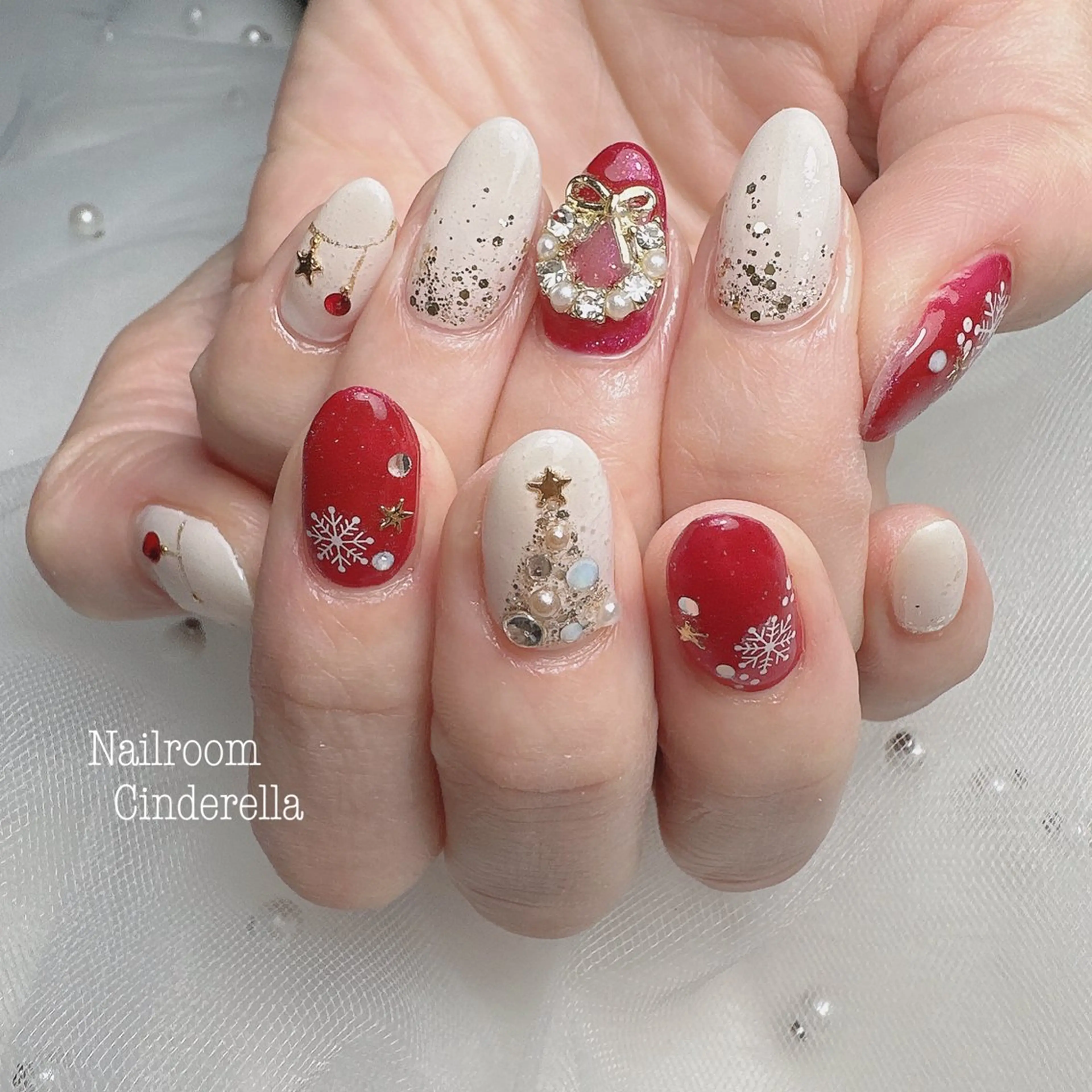 ネイル 冬ネイル クリスマス Nailroom. Cinderellaのネイルデザイン