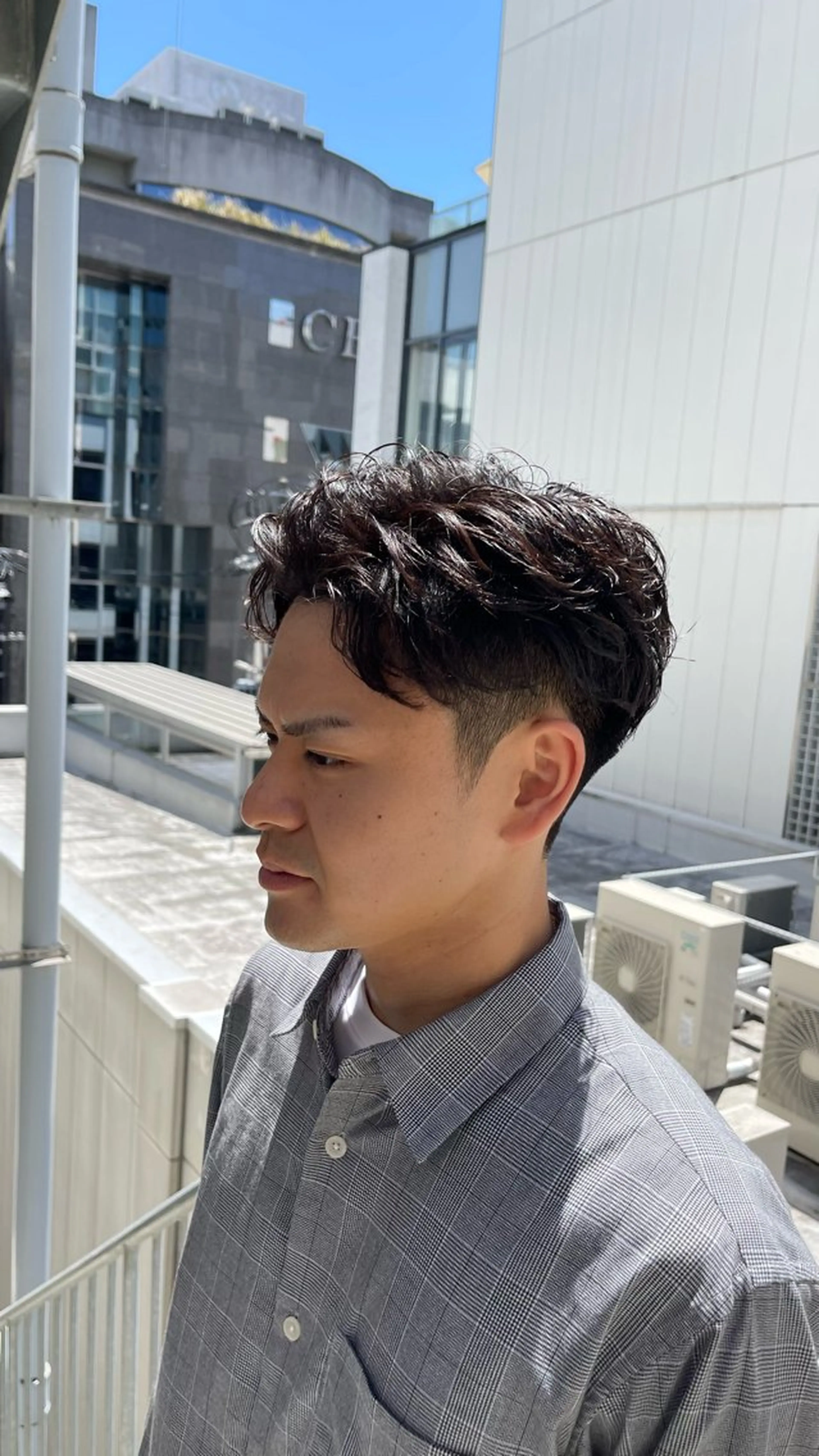 ショート メンズ メンズパーマ GO TODAYシェアサロン大名店所属・濵武 尚人のヘアスタイル