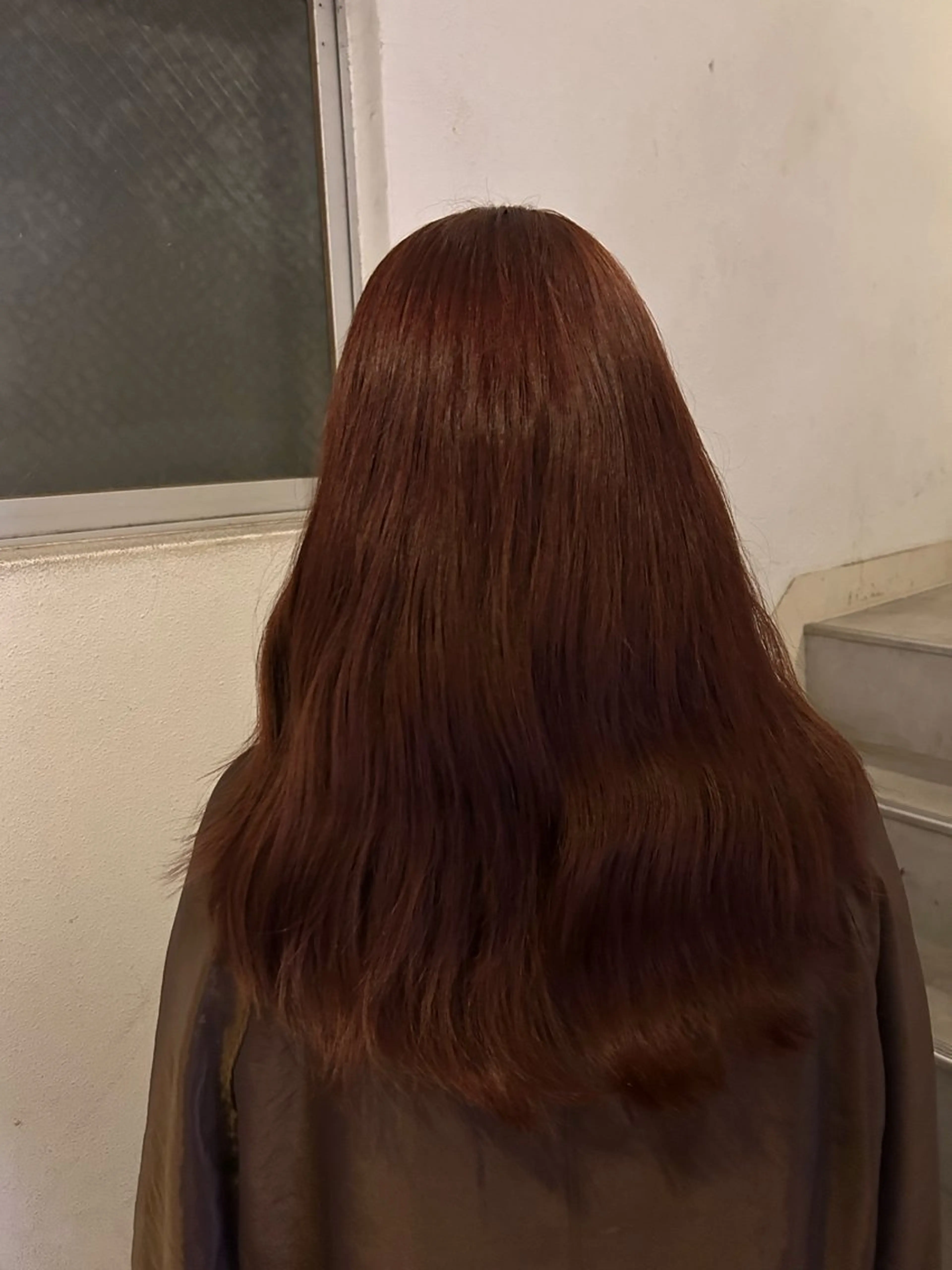 ロング カラー ブラウンカラー オレンジ オレンジブラウン 髪質改善 愛結 暖色カラー🎀🩰のヘアスタイル
