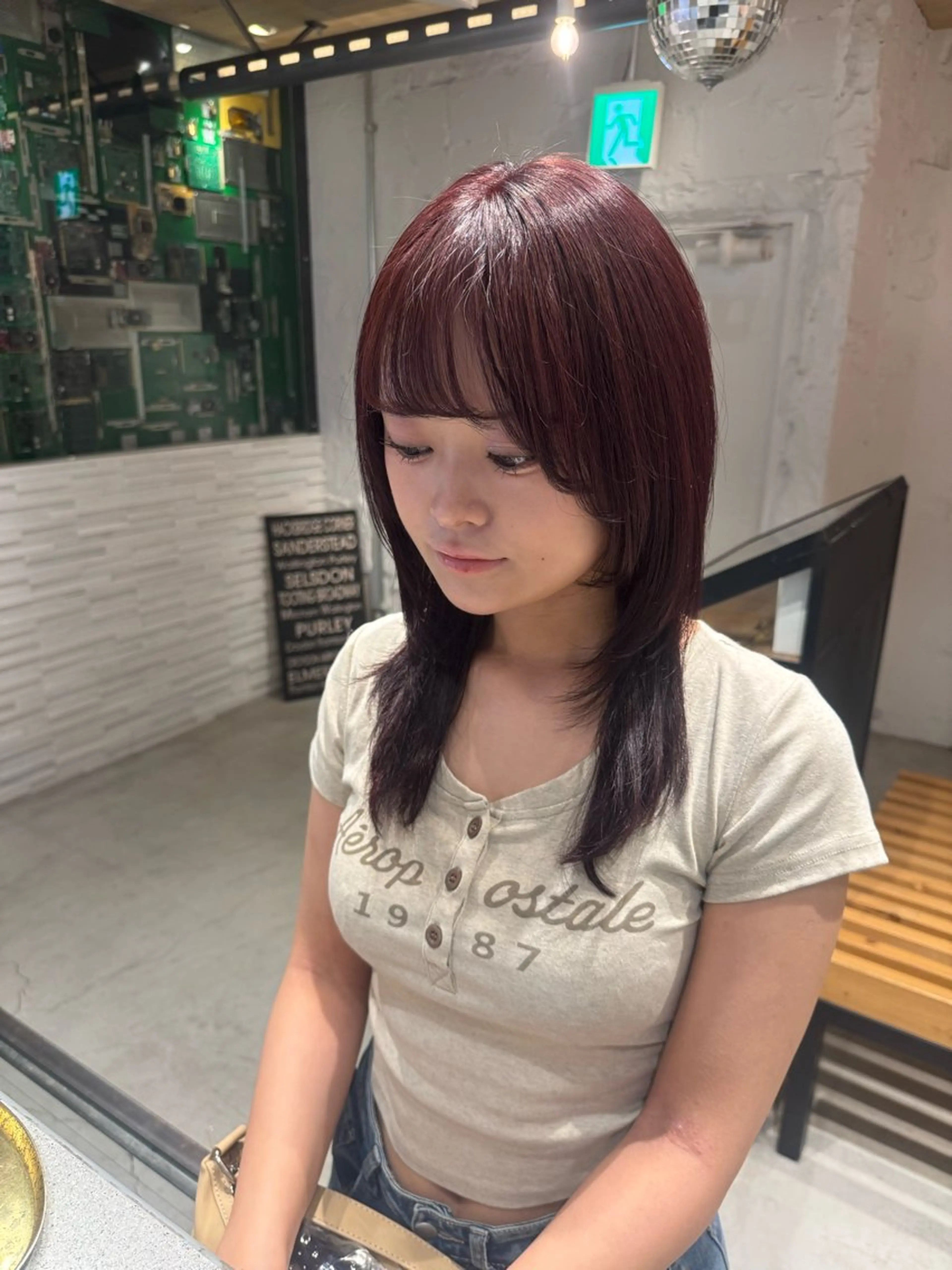 ミディアム ヘアカラー 🌶推しカラー RINA🌶´-のヘアスタイル