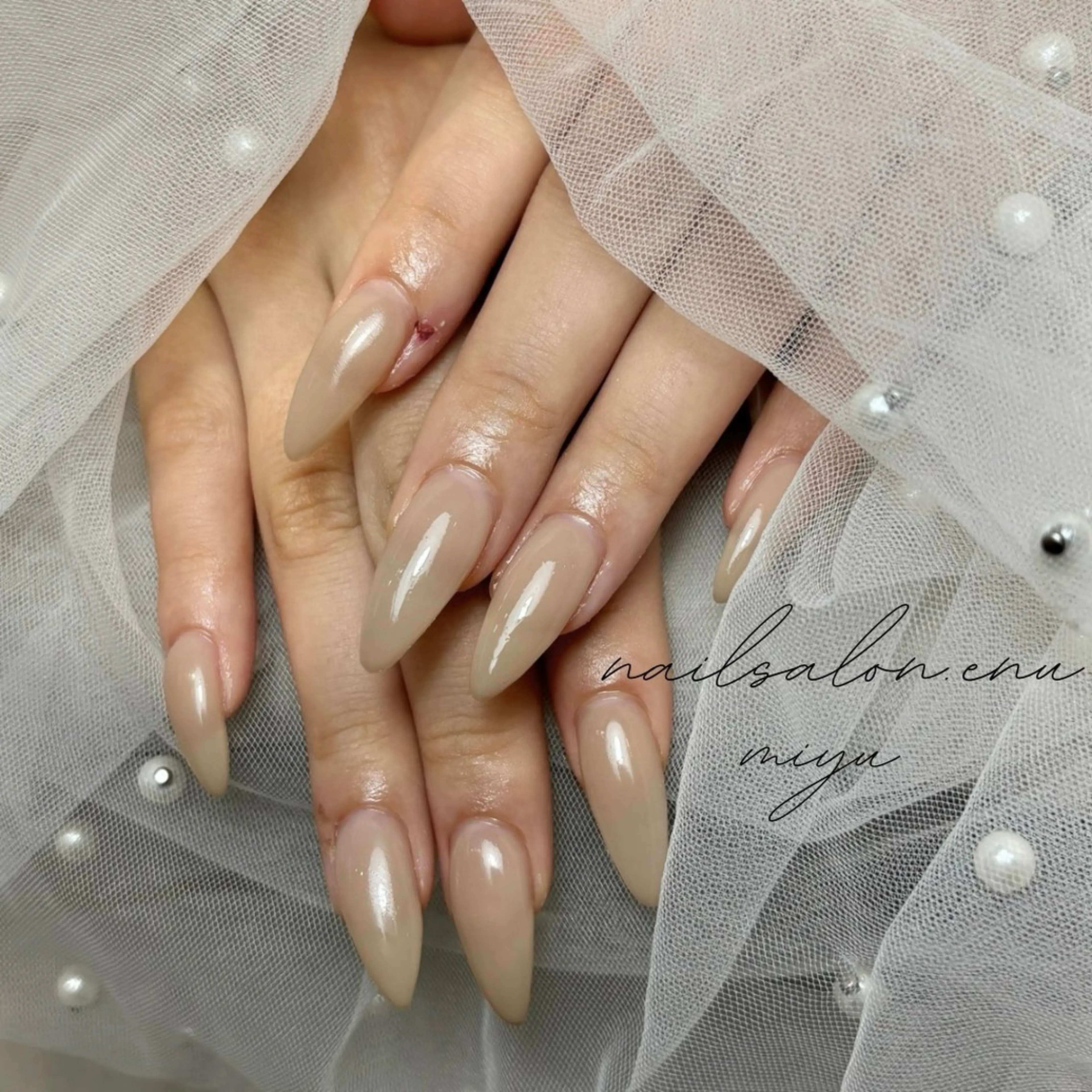 ネイル ワンカラーネイル nailsalon enu.　miyuのネイルデザイン