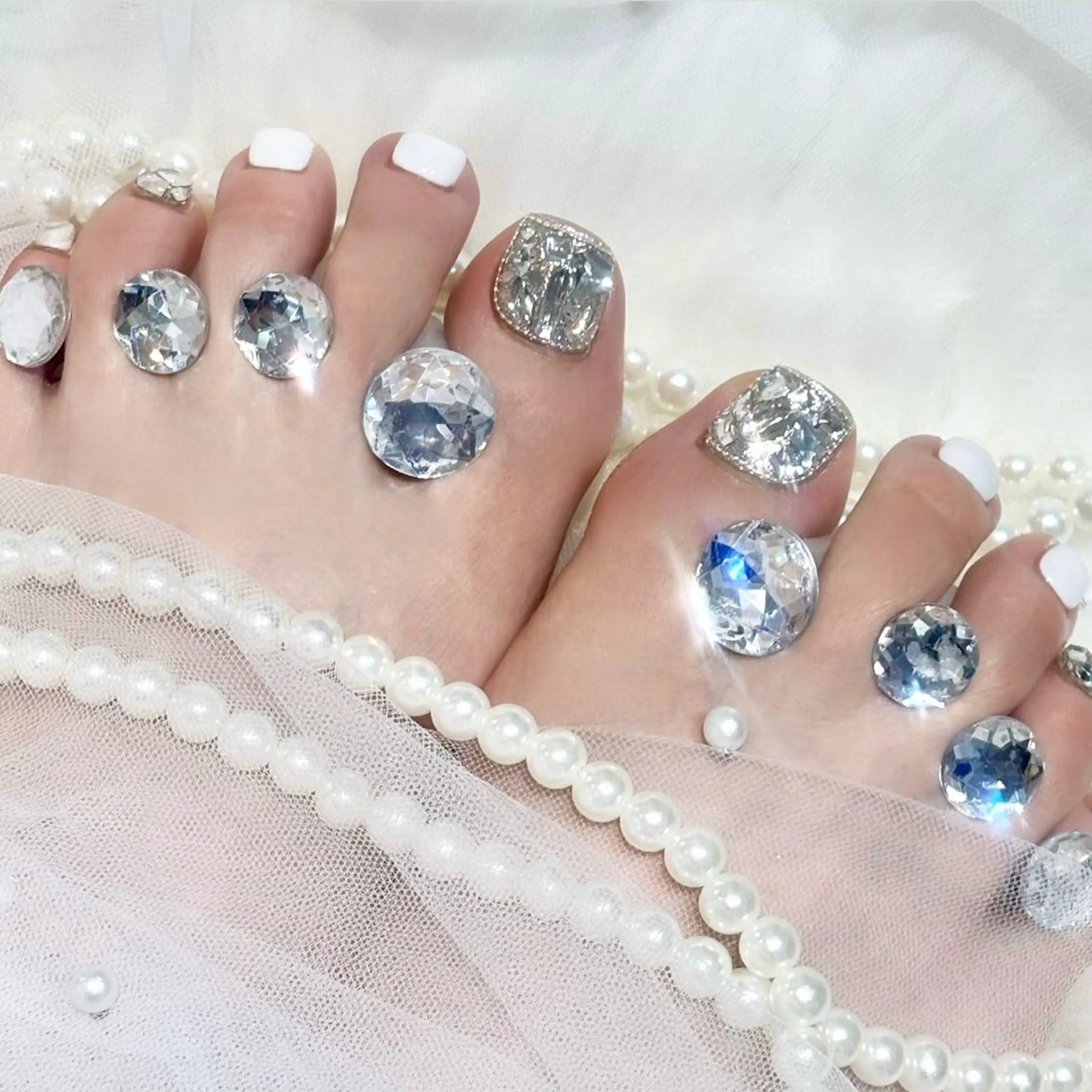 【FOOT】⭐️オフなし⭐️2本埋め尽くしネイル（フットバス込み）の写真