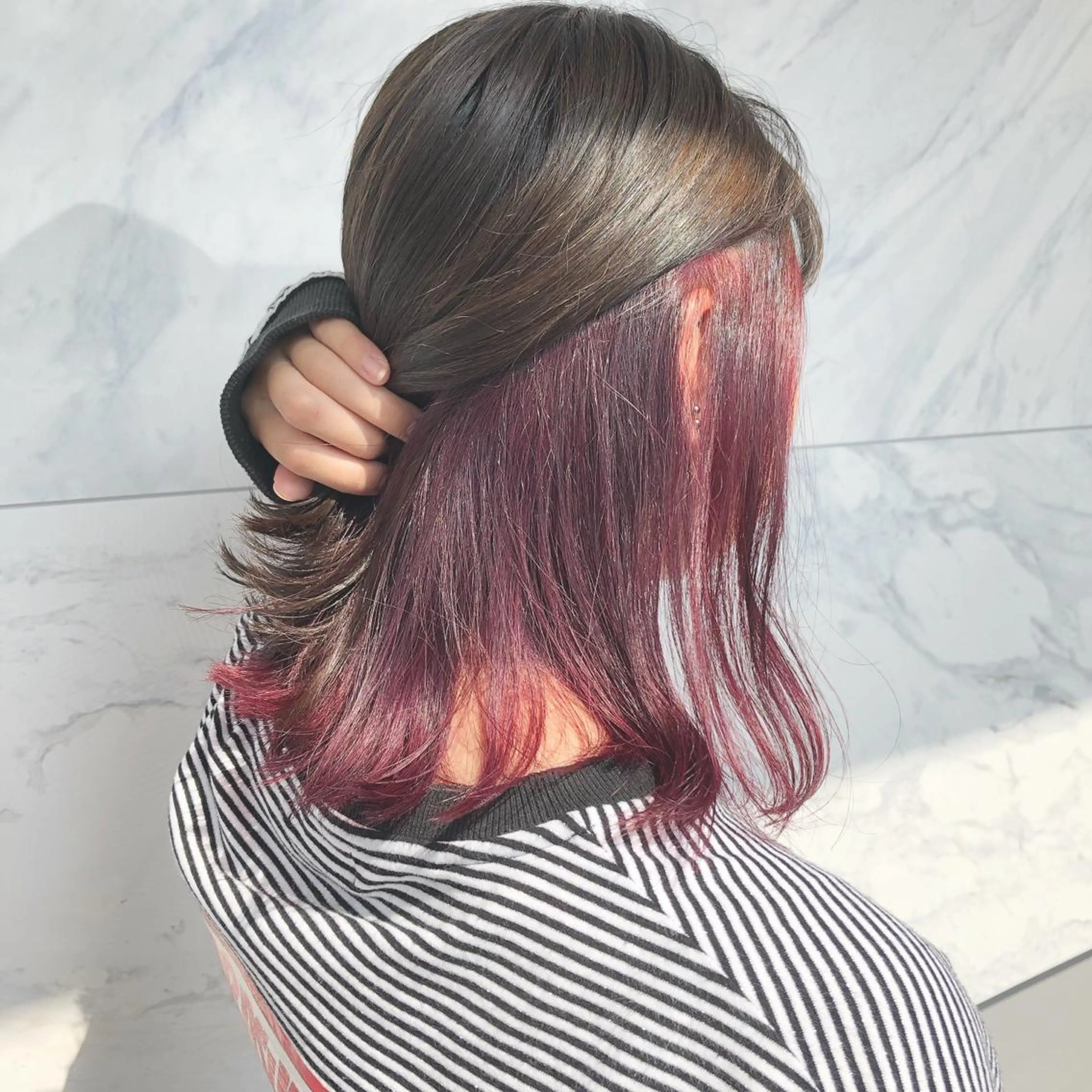 ミディアム カラー ヘアアレンジ 吉野 優子のマツエク・マツパデザイン