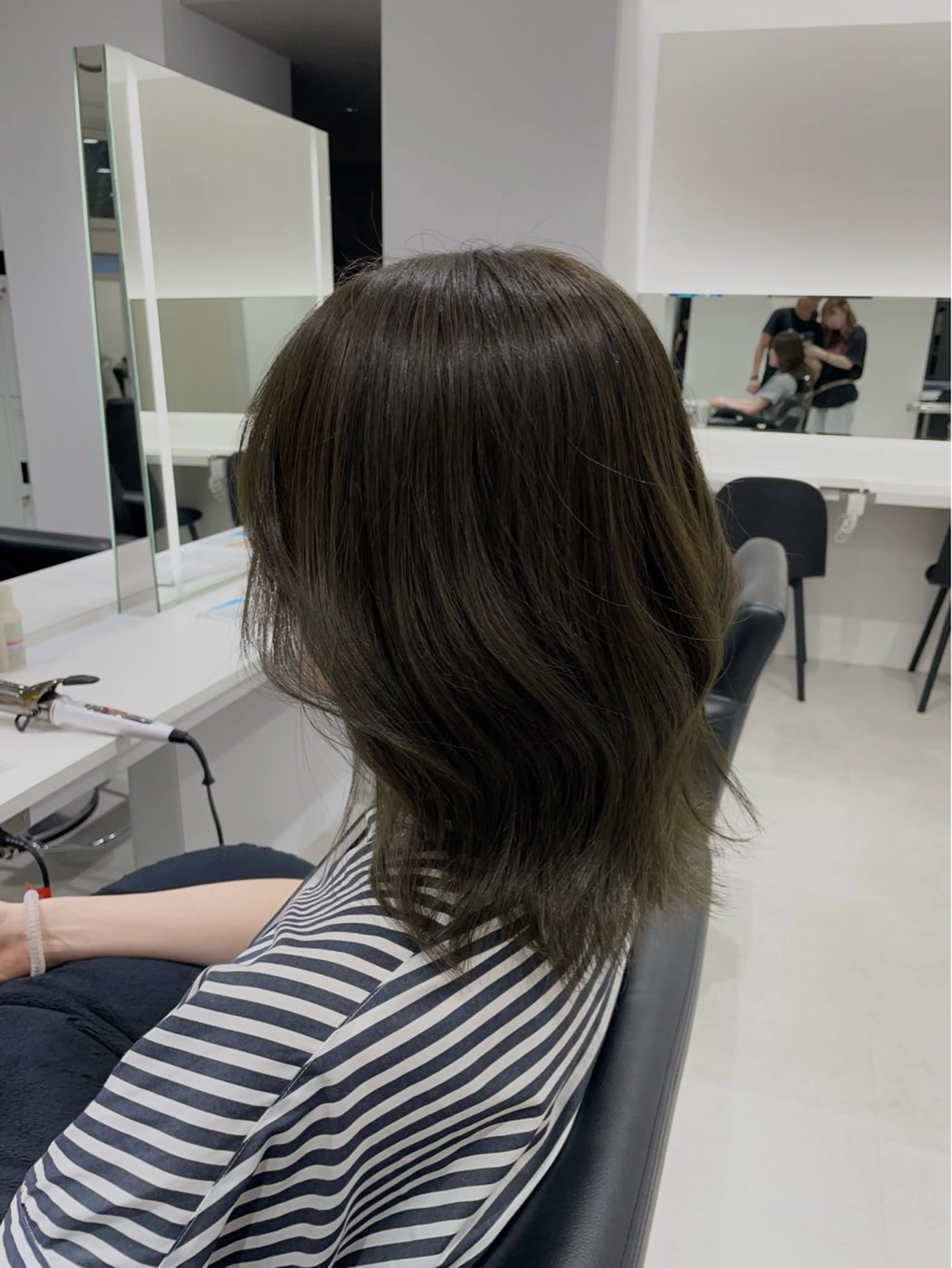 ミディアム カラー ヘアカラー トリートメント ヘアセット グレージュ/ベージュ /経堂/sana🌱のヘアスタイル