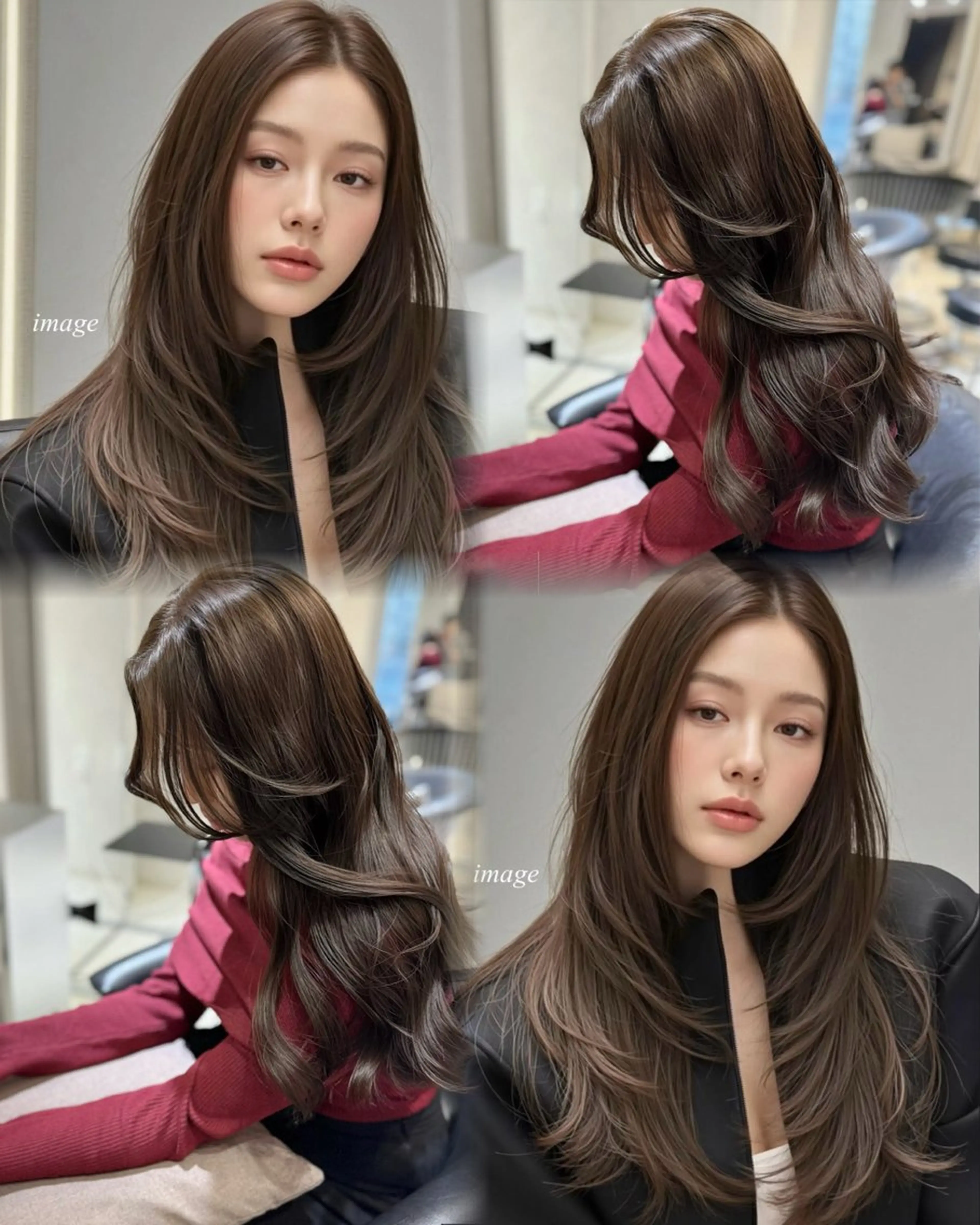 セミロング カラー カット ヘアカラー トリートメント レイヤーカット×韓国 Ryotaroのヘアスタイル