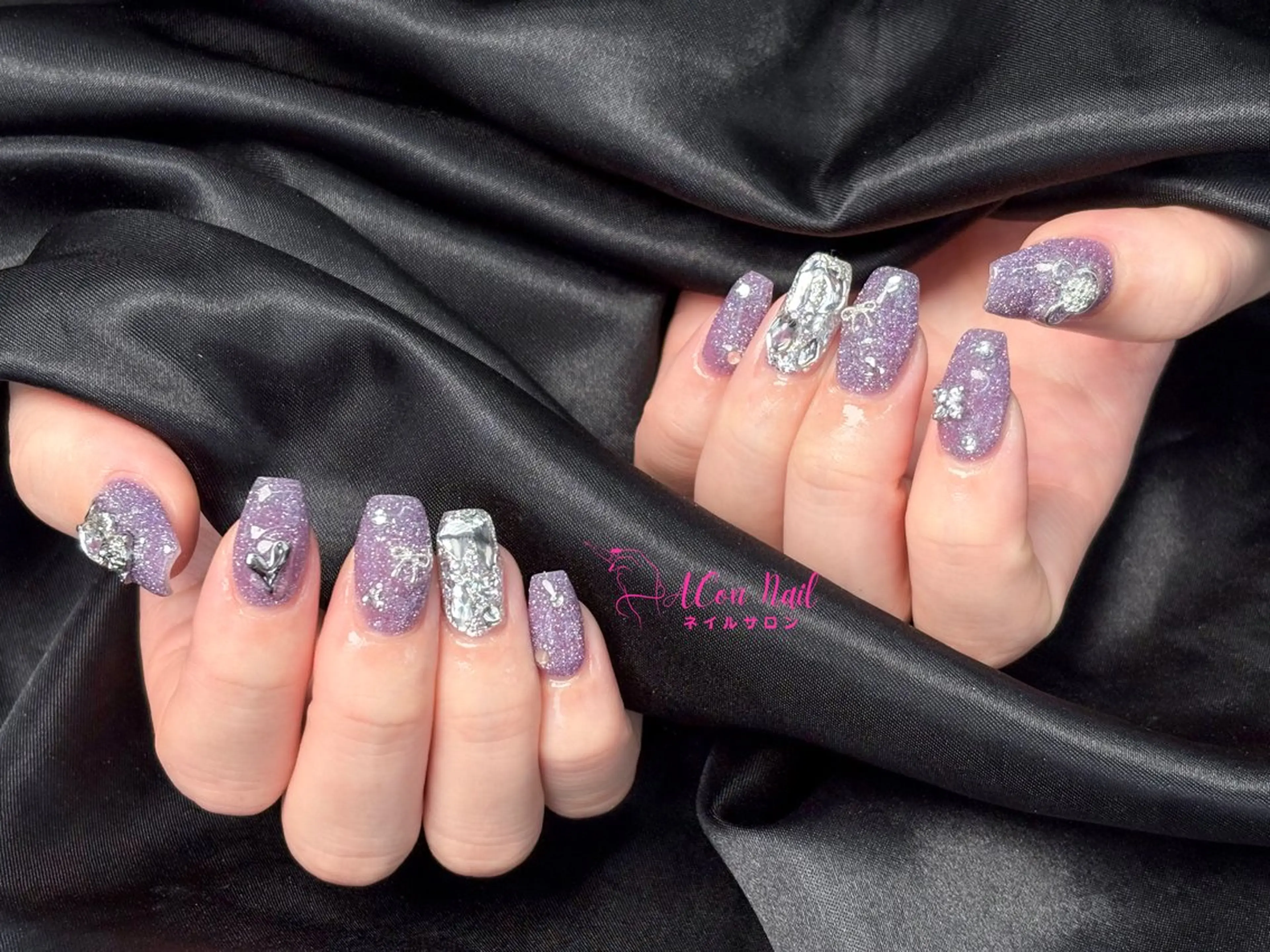 ネイル 桜ネイル 長さ出し フラワーネイル フレンチネイル ジェルネイル ハンドネイル AConNailSalon所属・ACon NailSalonのネイルデザイン