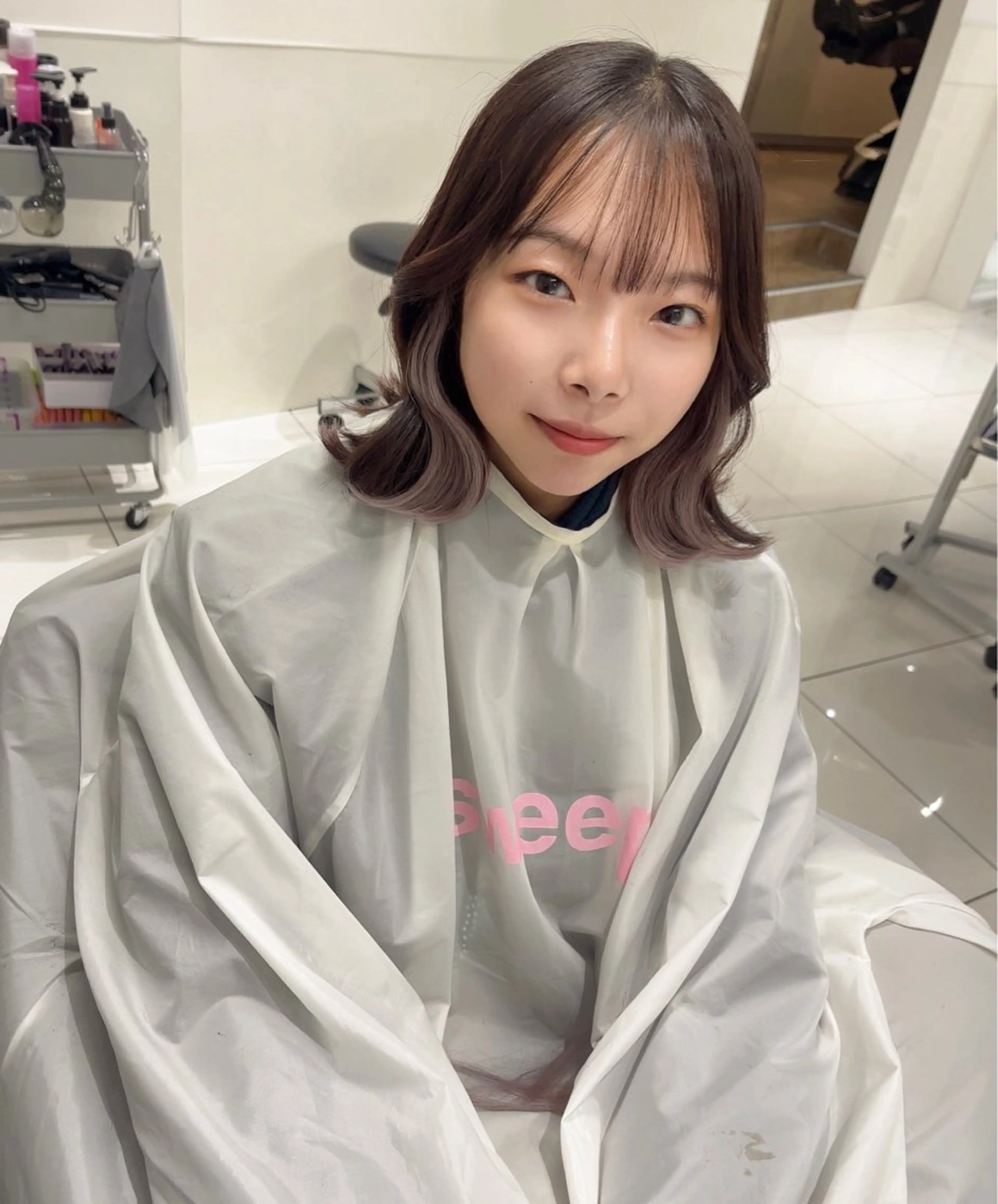 ミディアム シールエクステ エクステ エクステ りおな/エクステ /ミルクティーカラーのヘアスタイル