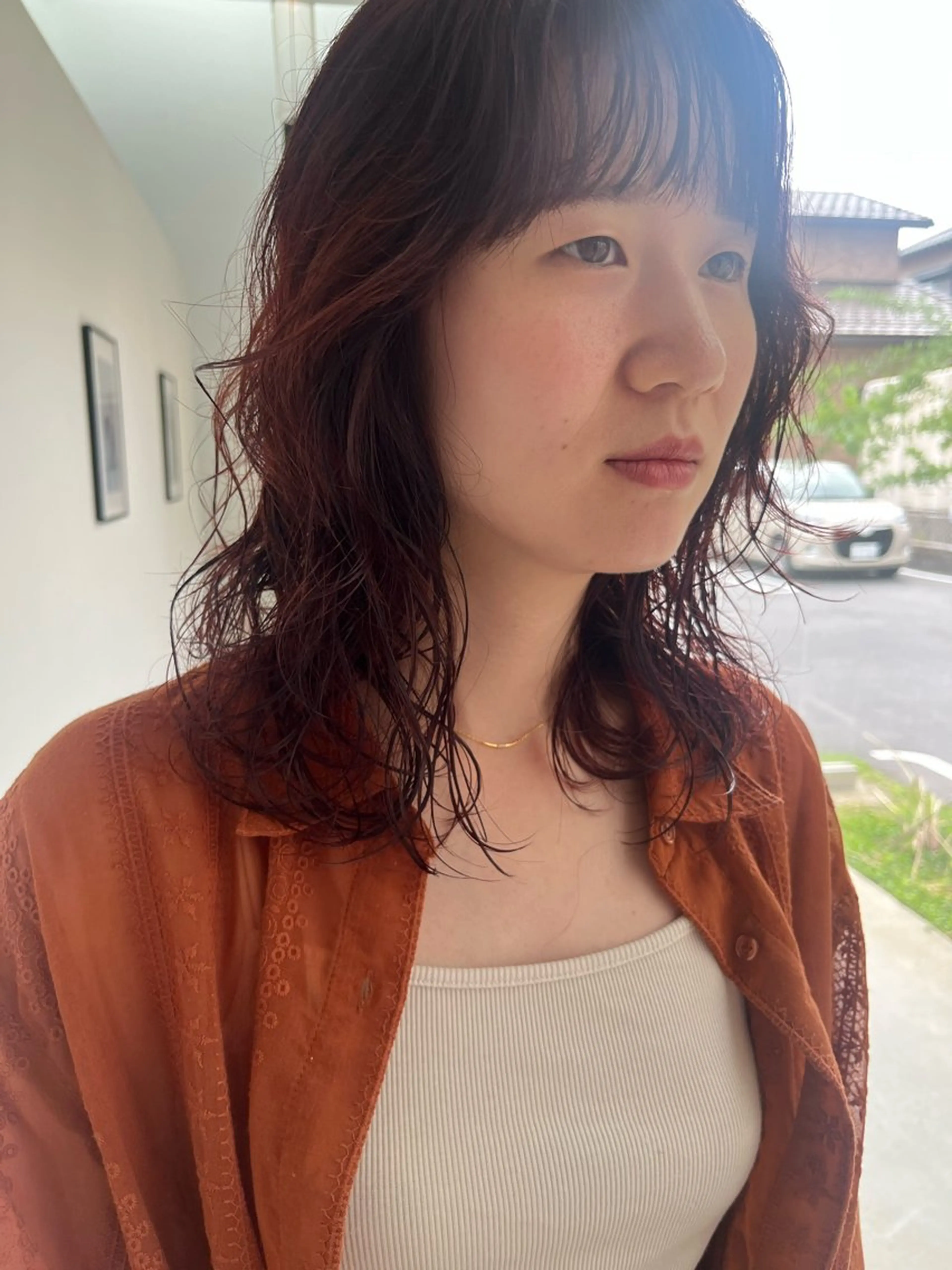 ミディアム ミディアムパーマ heir studio Baretta所属・山本 銀次郎のヘアスタイル