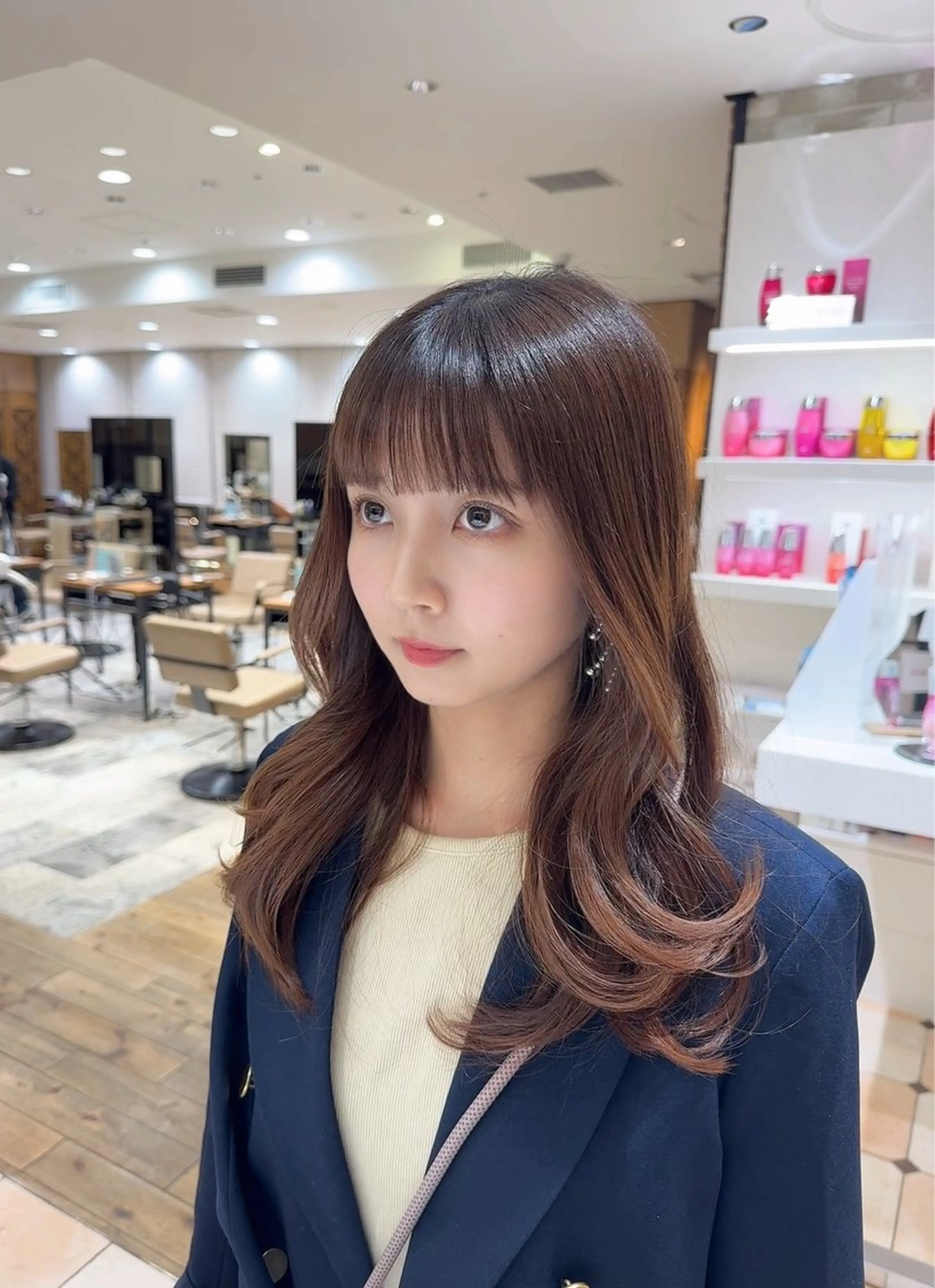 ロング カット ヘアカラー トリートメント 新宿/レイヤー 顔周りカット溝手優太のヘアスタイル