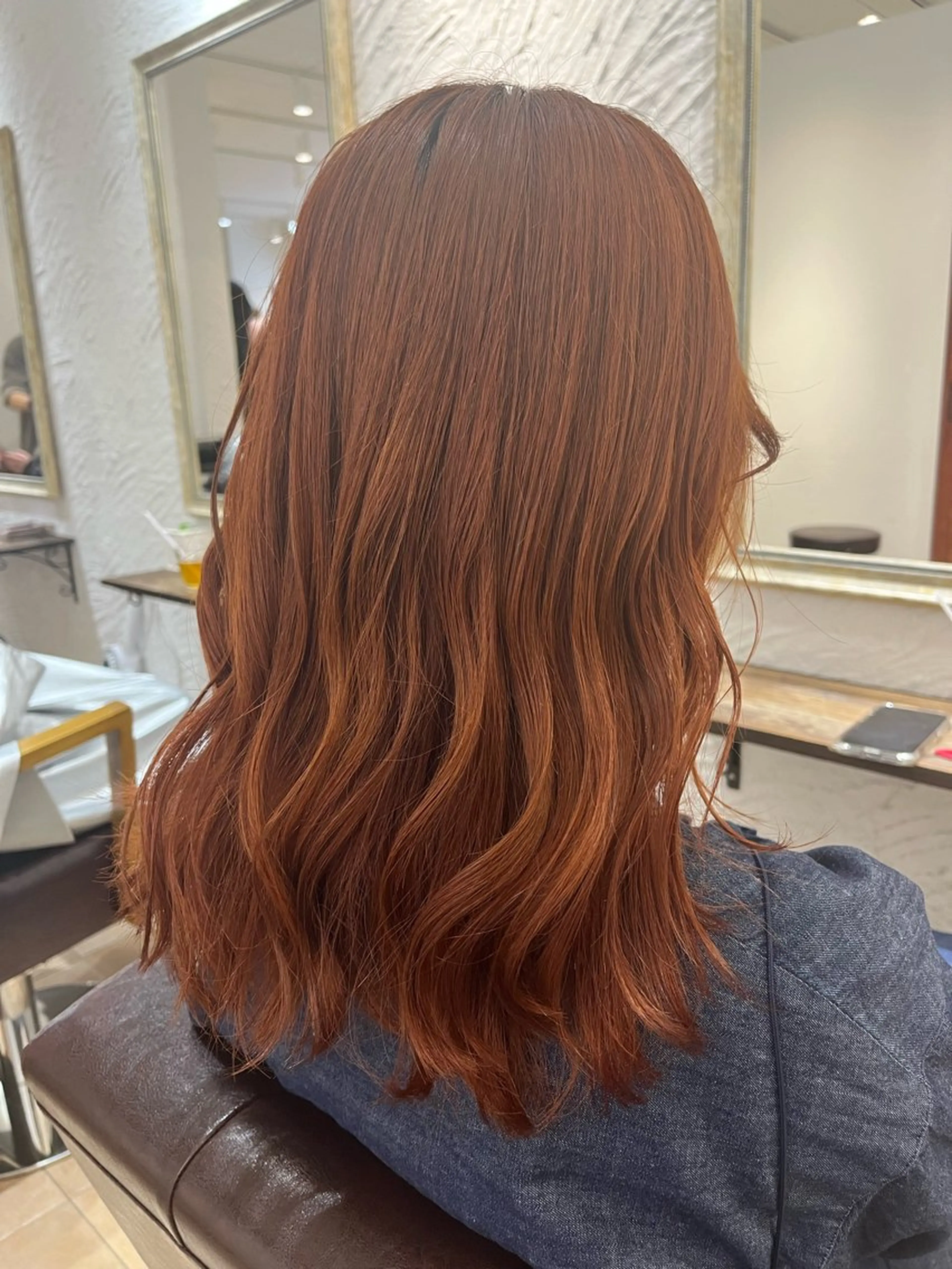 ミディアム カラー ブリーチ ブラウンカラー ケアブリーチ ダブルカラー オレンジ ヘアカラー 🌈透明感カラー🌈 🌟吉田祐介🌟のヘアスタイル