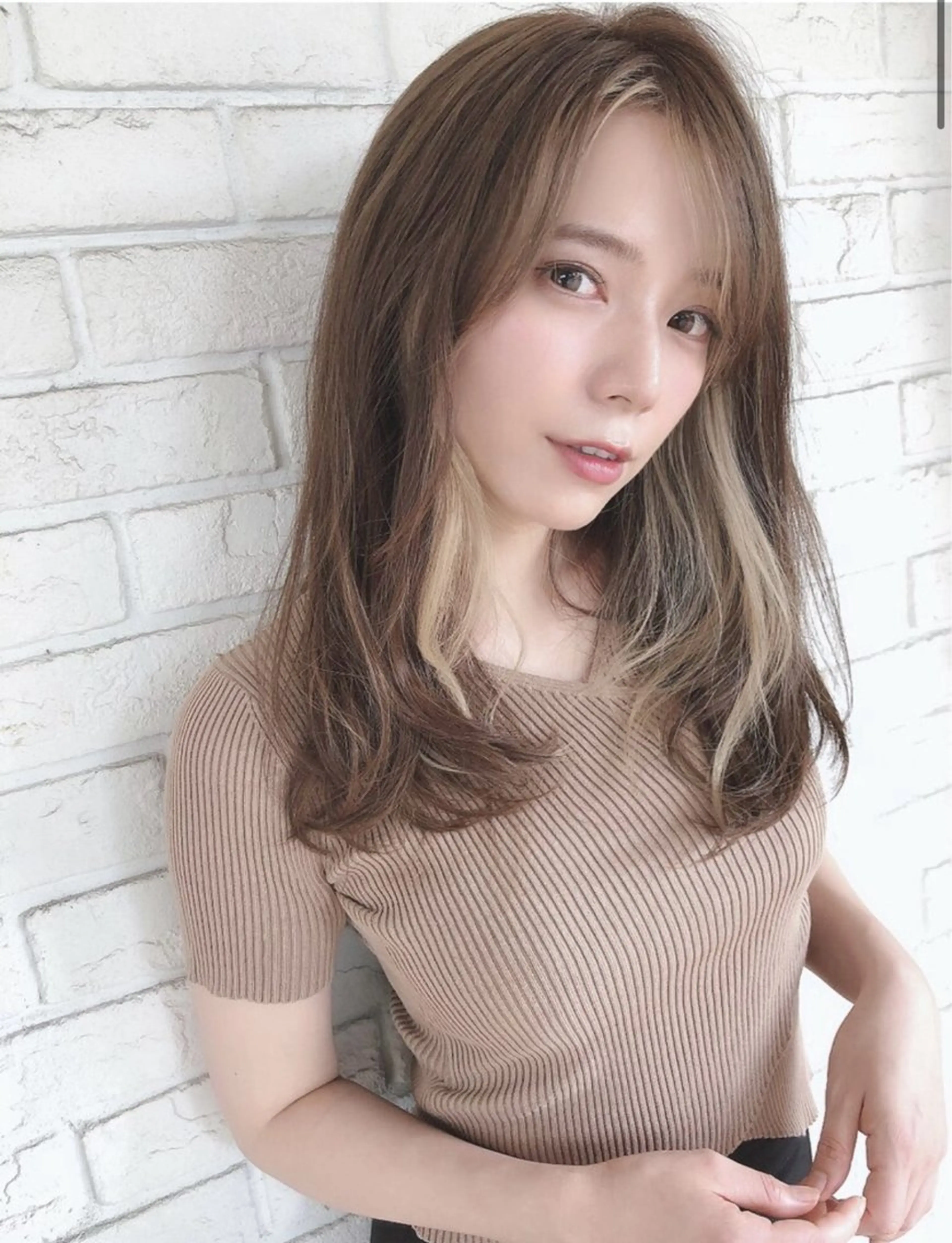 セミロング 尾前 了守のヘアスタイル