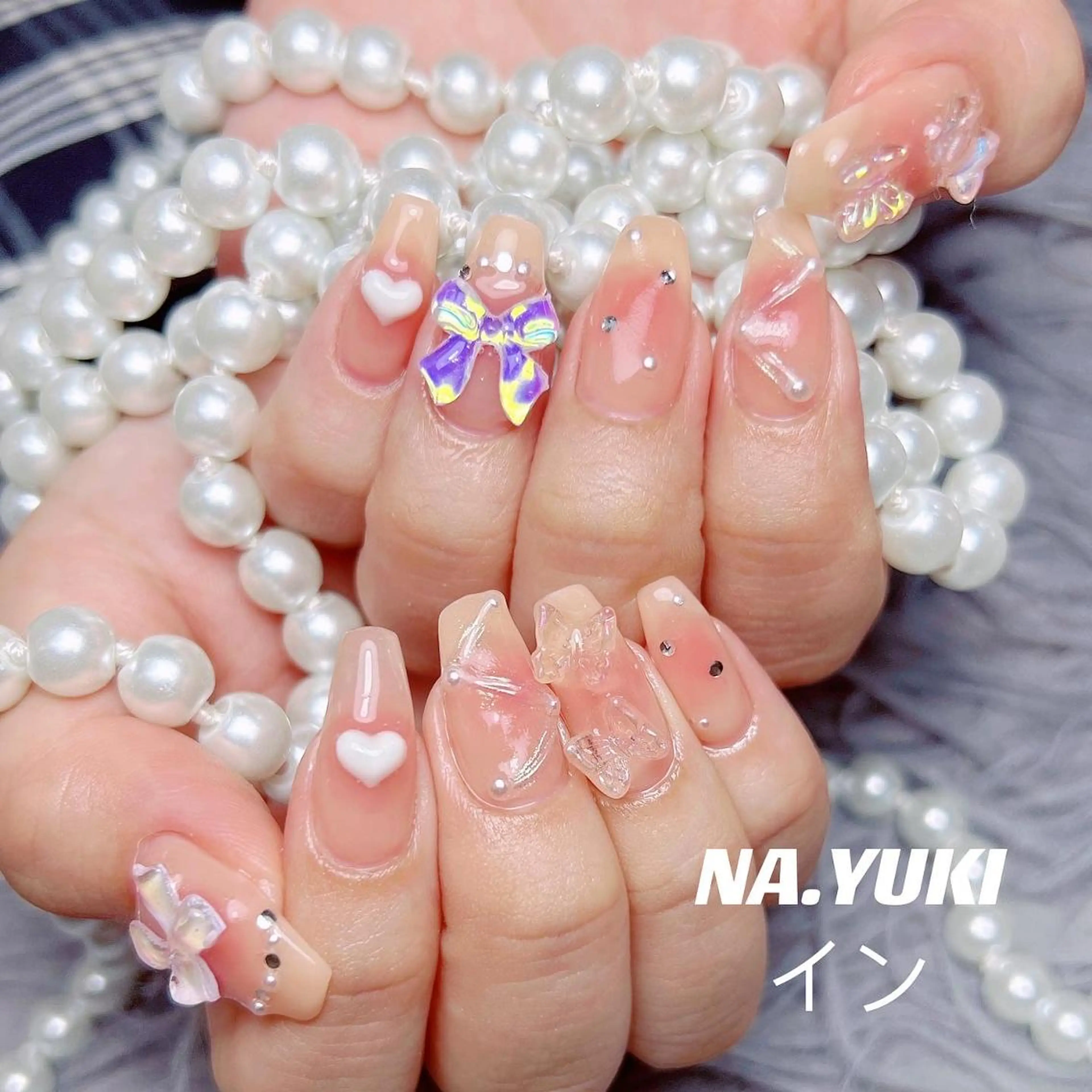 ネイル ロング ハンドネイル ハンドケア ナユキNA.YUKI 池袋店のネイルデザイン