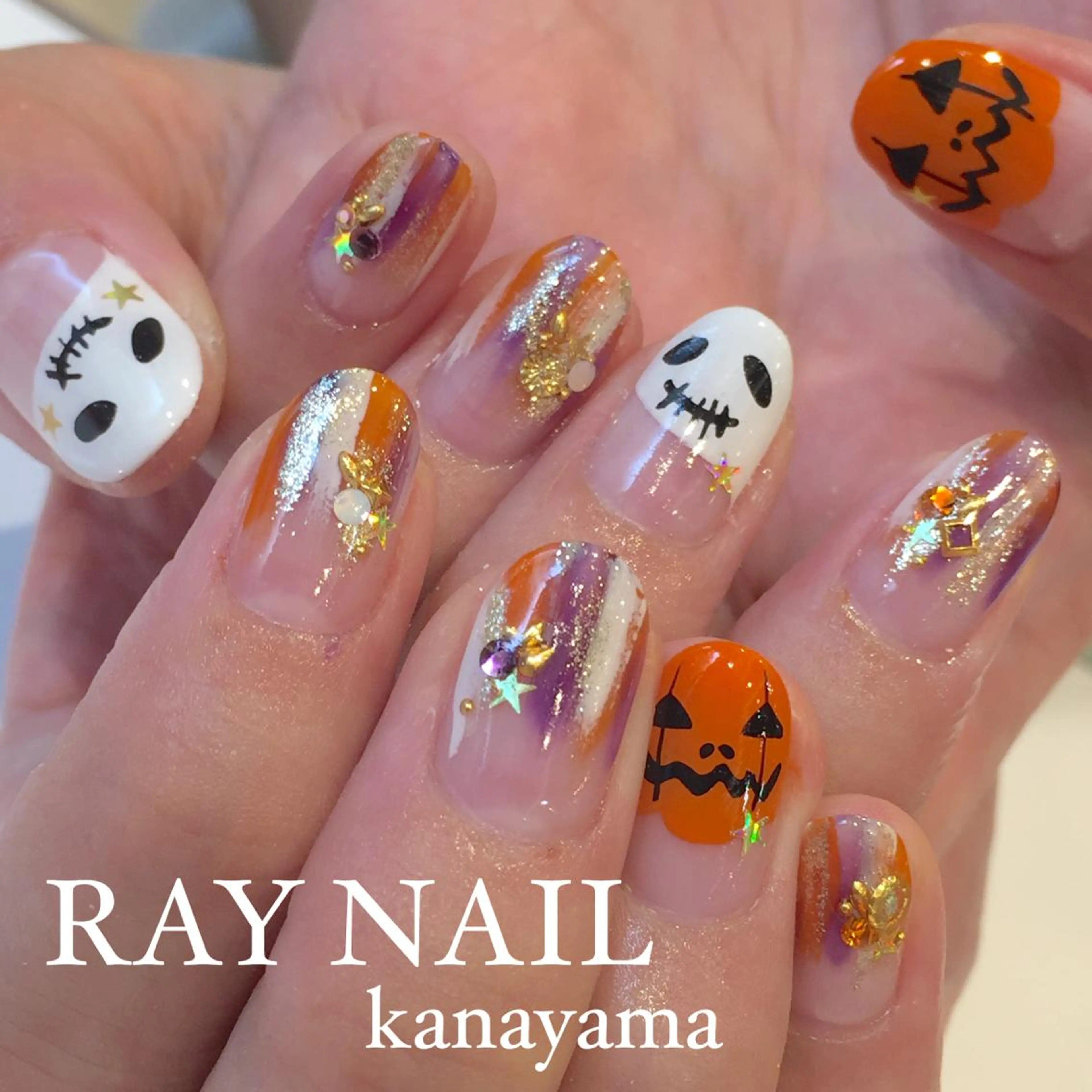 ネイル ハロウィン Arowa 伊田のネイルデザイン