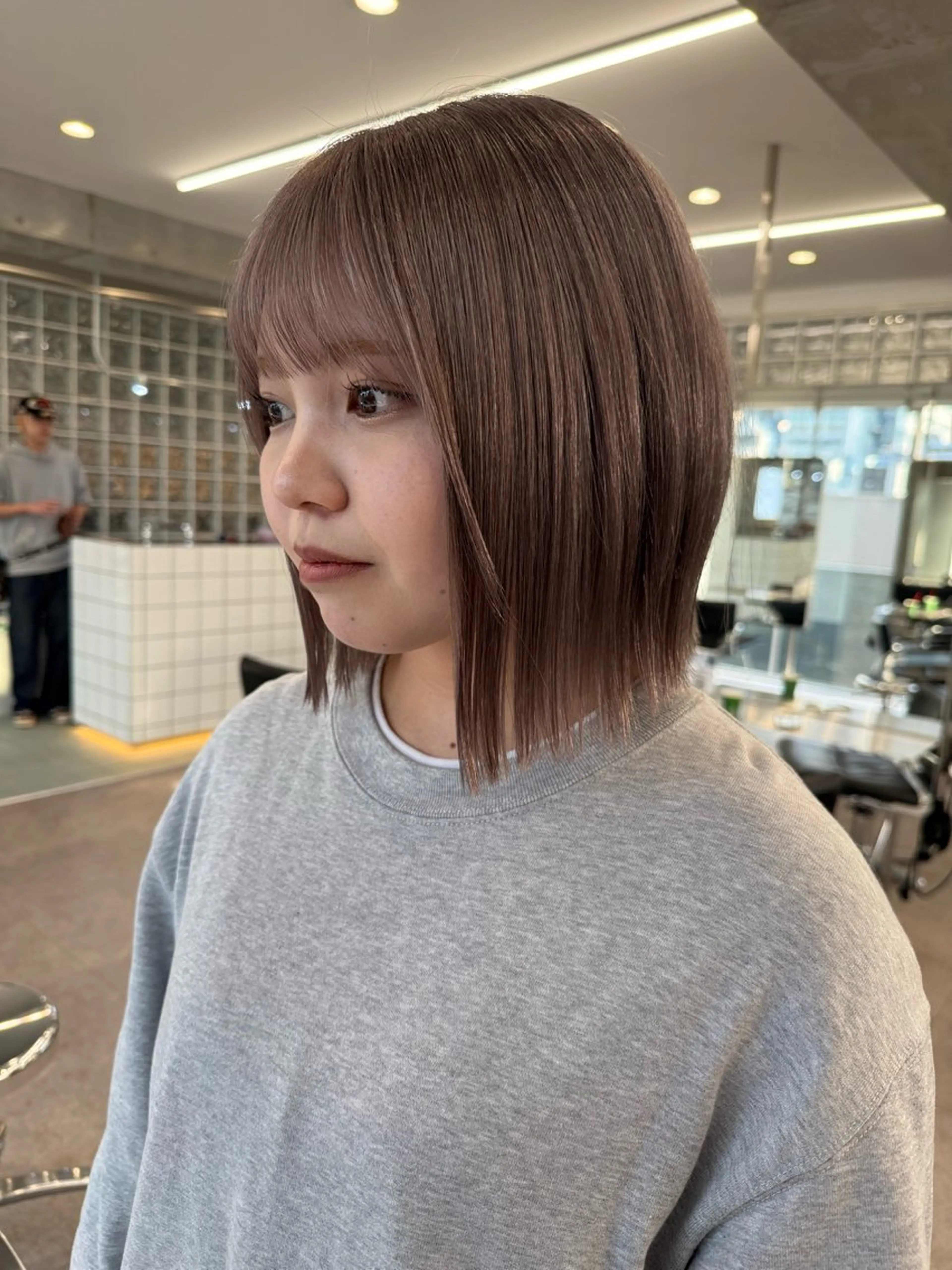 ショート ミルクティーベージュ /ボブ/あげは🎀のヘアスタイル