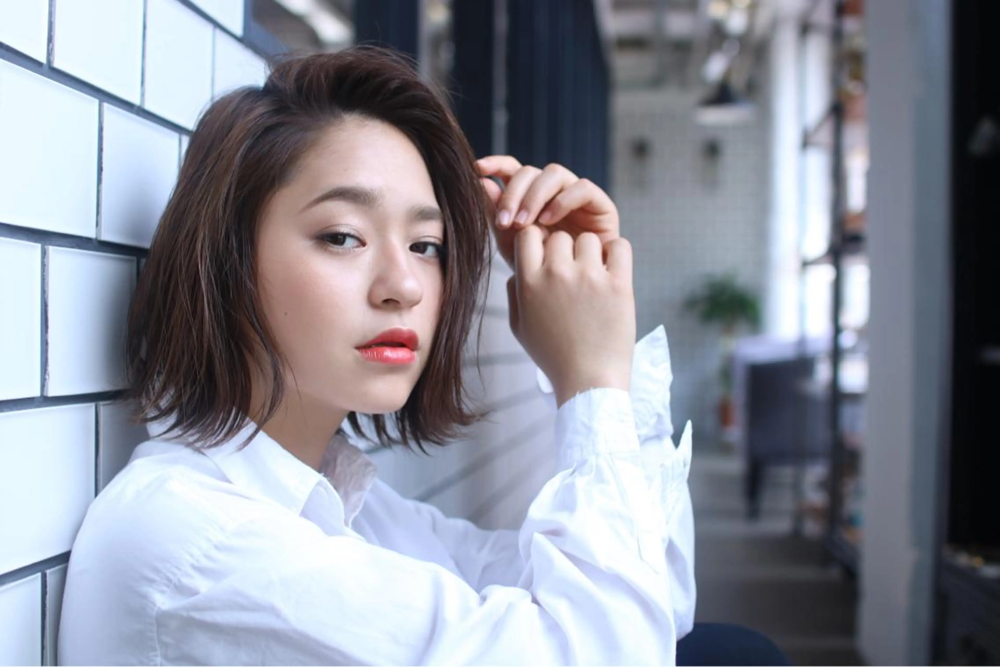 ミディアム カラー カット ヘアカラー トリートメント MIZUHO / ダブルカラー髪質改善のヘアスタイル