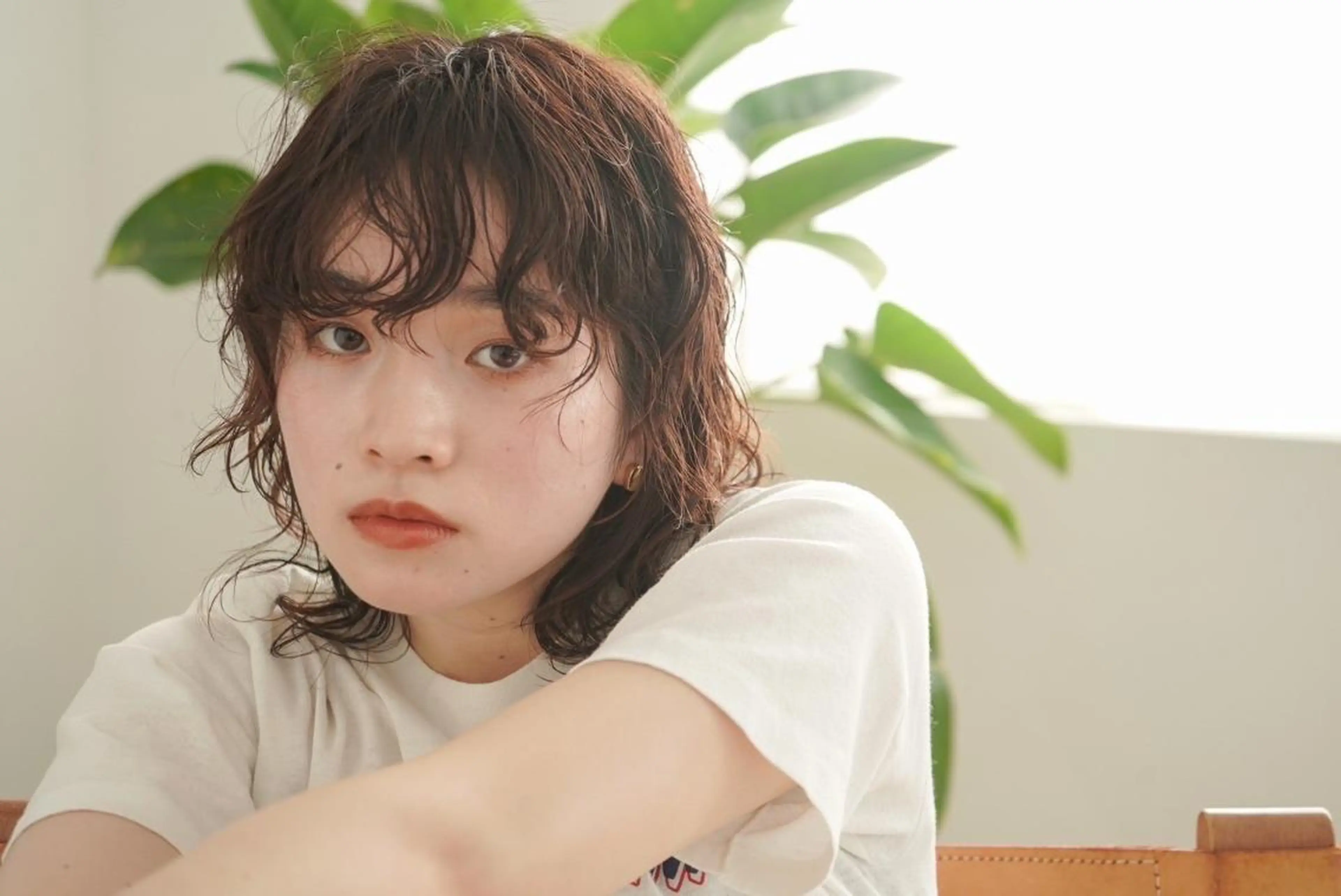 セミロング カラー パーマ カット ヘアカラー トリートメント 暖色/ミルクティー/ レイヤー/yuriaのヘアスタイル