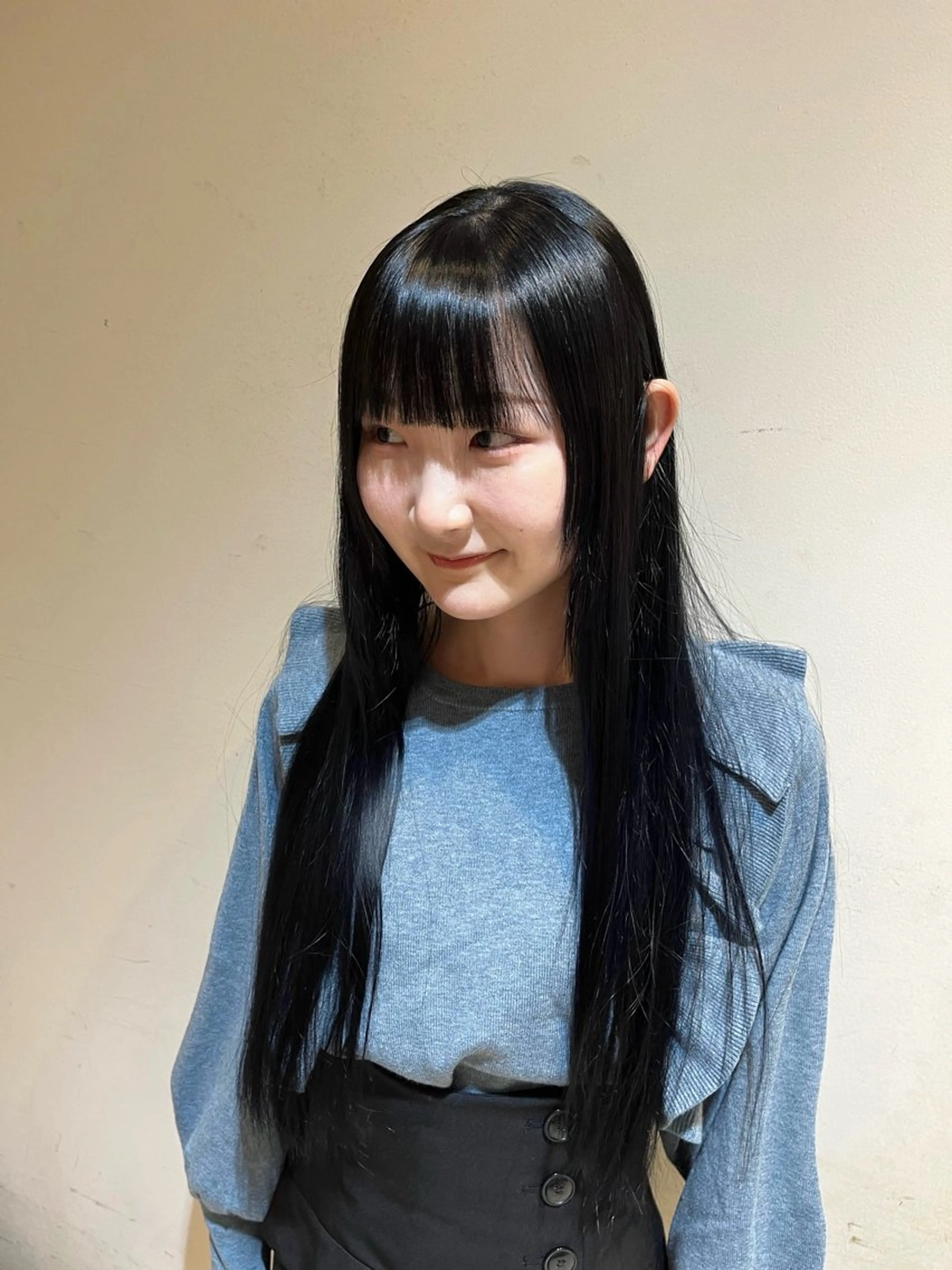 カラー 黒髪 ネイビーカラー RENO 直江店所属・RENO /櫻井 まおのヘアスタイル
