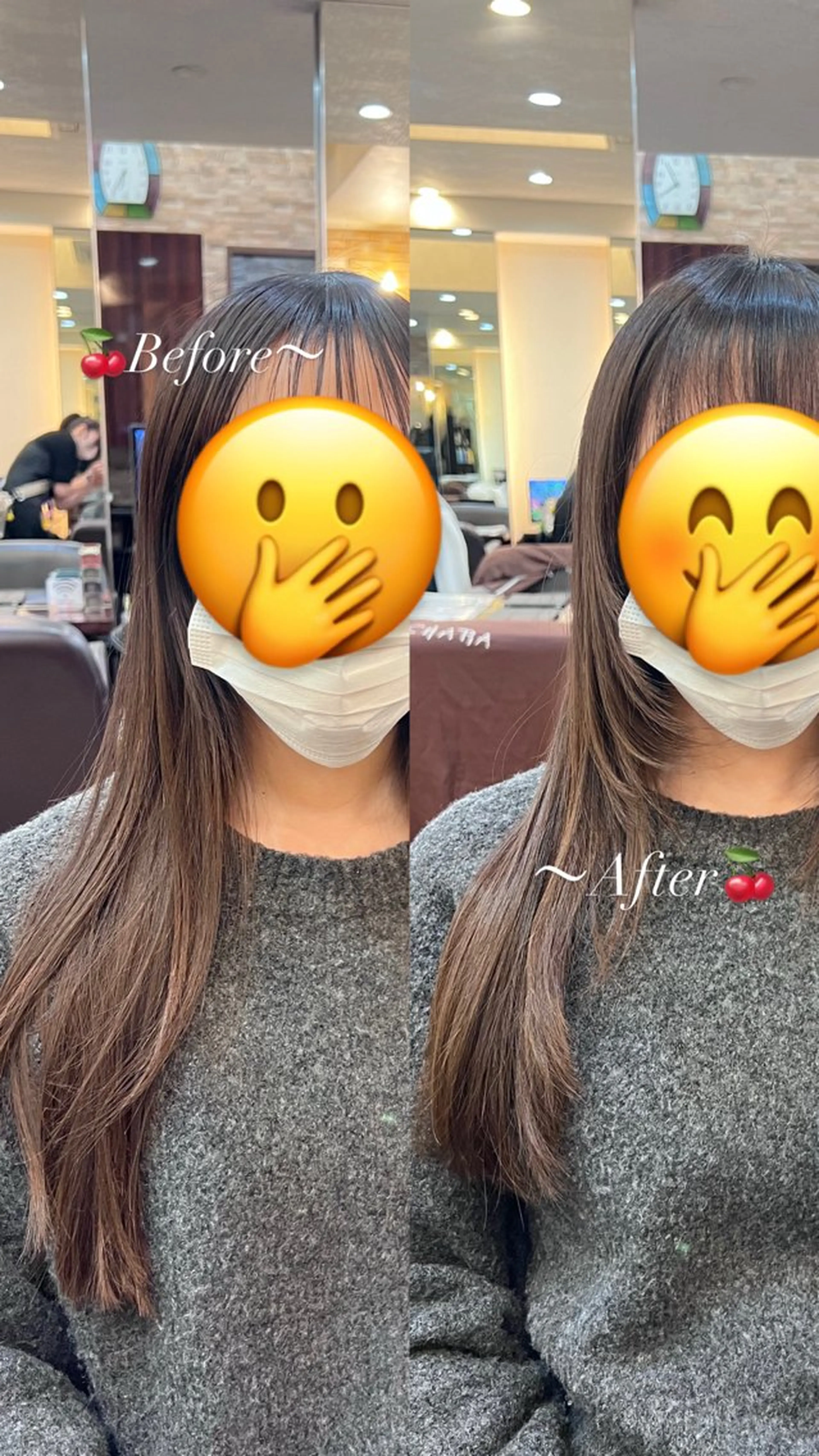 ロング 顔周りカット レイヤーカット パーマご相談ください 楓(かえで)🦋のヘアスタイル