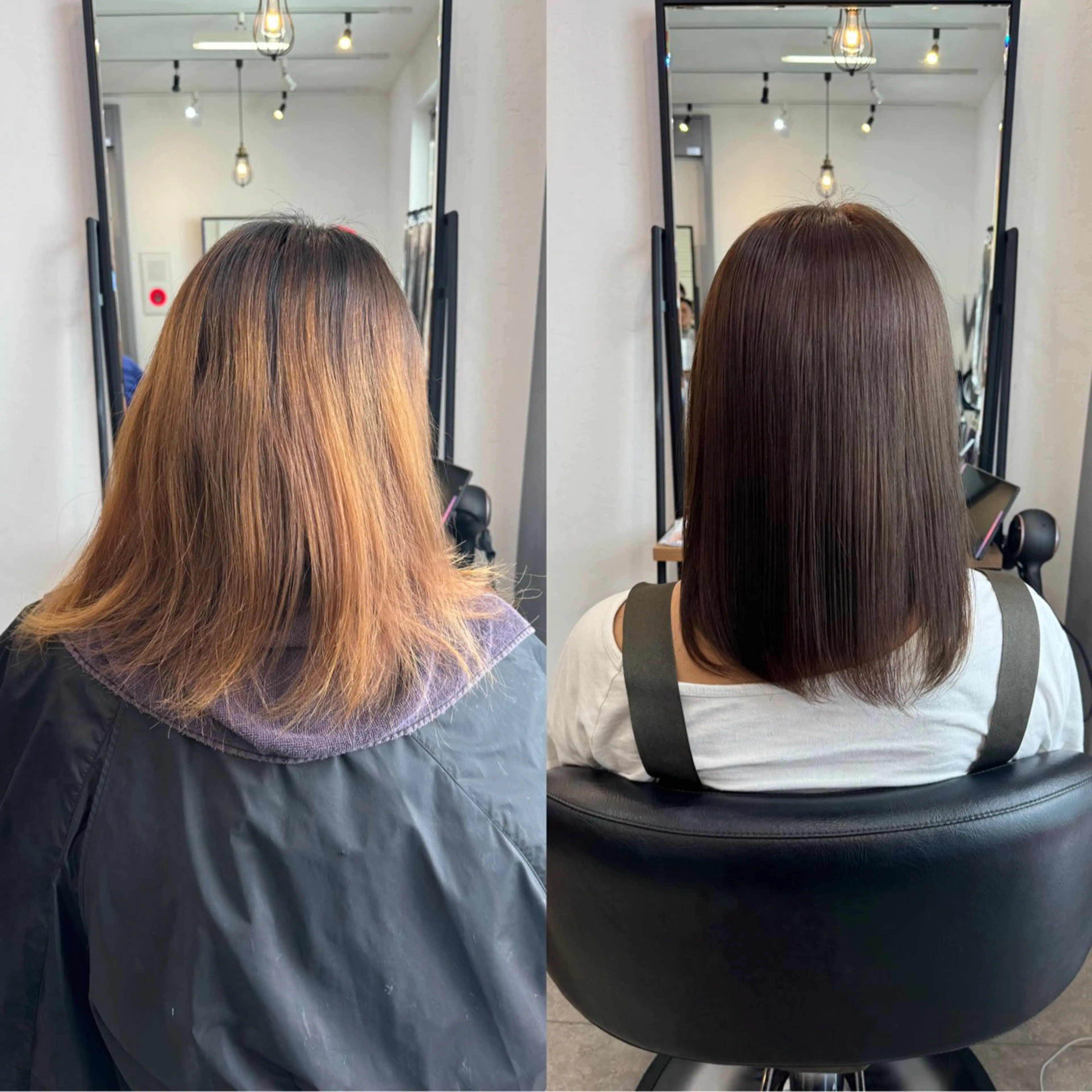 ミディアム カラー ヘアカラー トリートメント 髙橋 李里亜のヘアスタイル