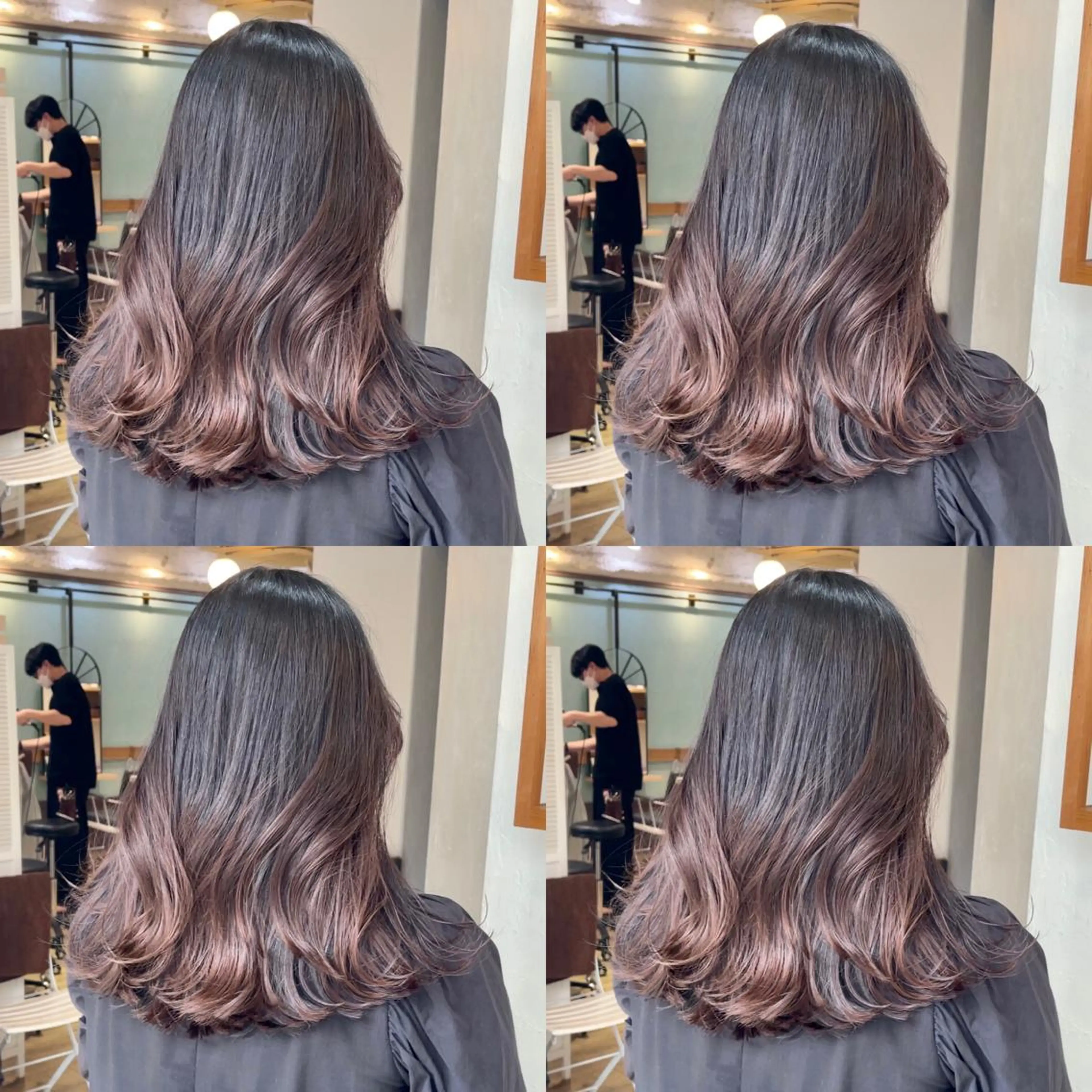 セミロング カラー くびれヘア 伸ばしかけ レイヤーカット 似合わせカット 小顔カット カット ヘアカラー トリートメント ヘッドスパ 大人可愛い透明感🌟 小顔・韓国髪🌟野中のヘアスタイル