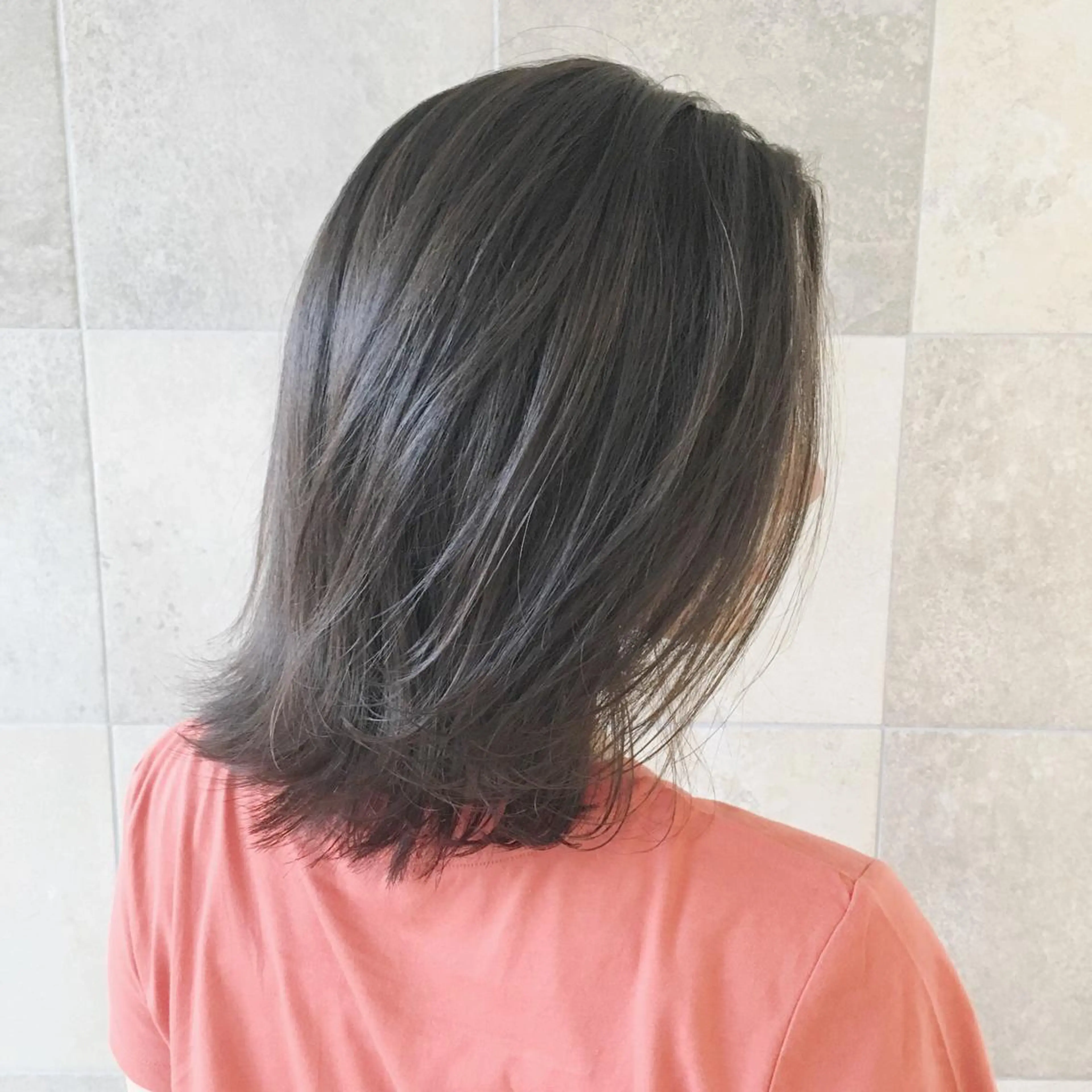 ミディアム 切りっぱなしボブ ボブ カット カット/メンズカット 藤田麻衣のヘアスタイル