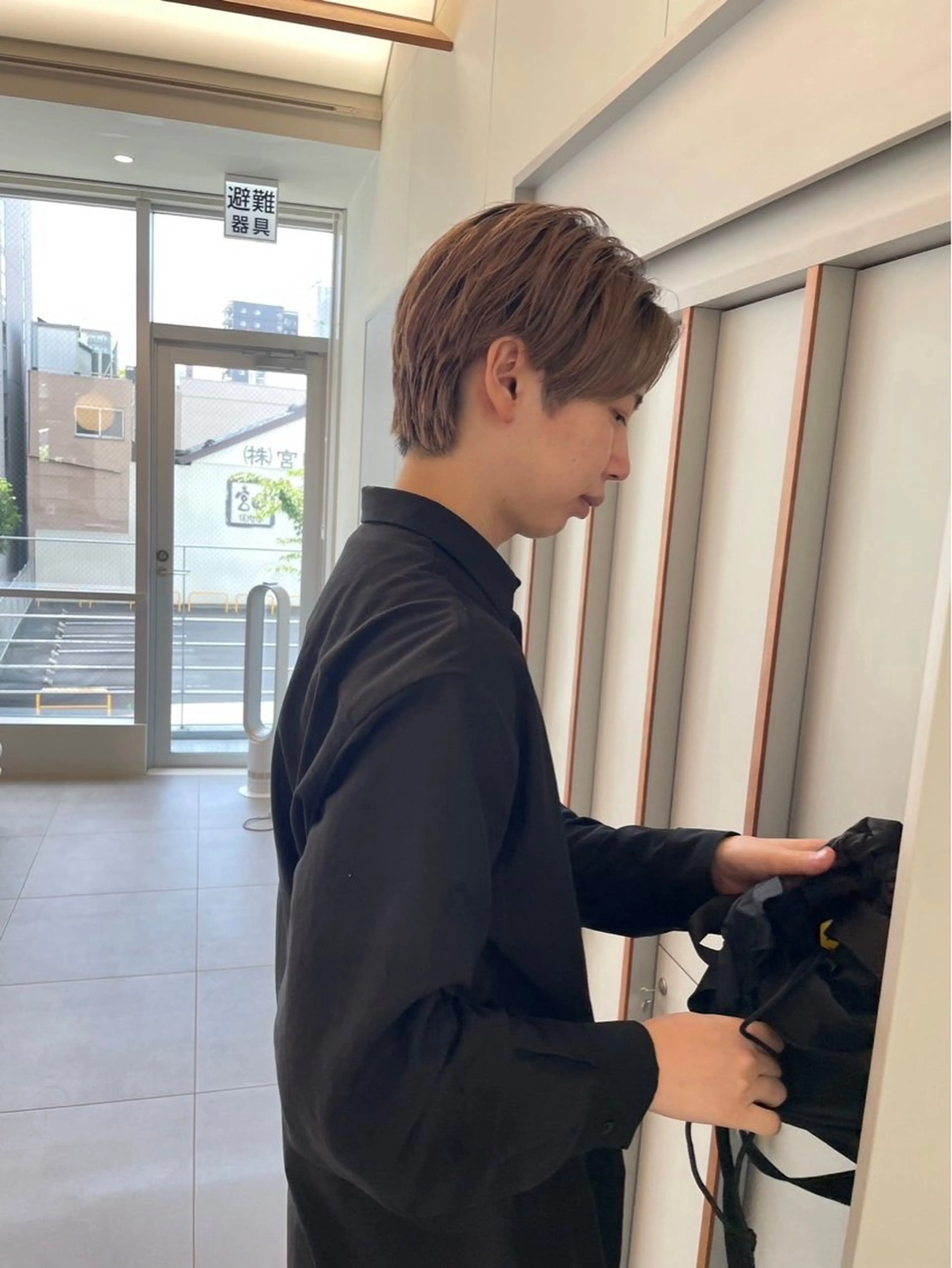 メンズ センターパート 田形清流のヘアスタイル