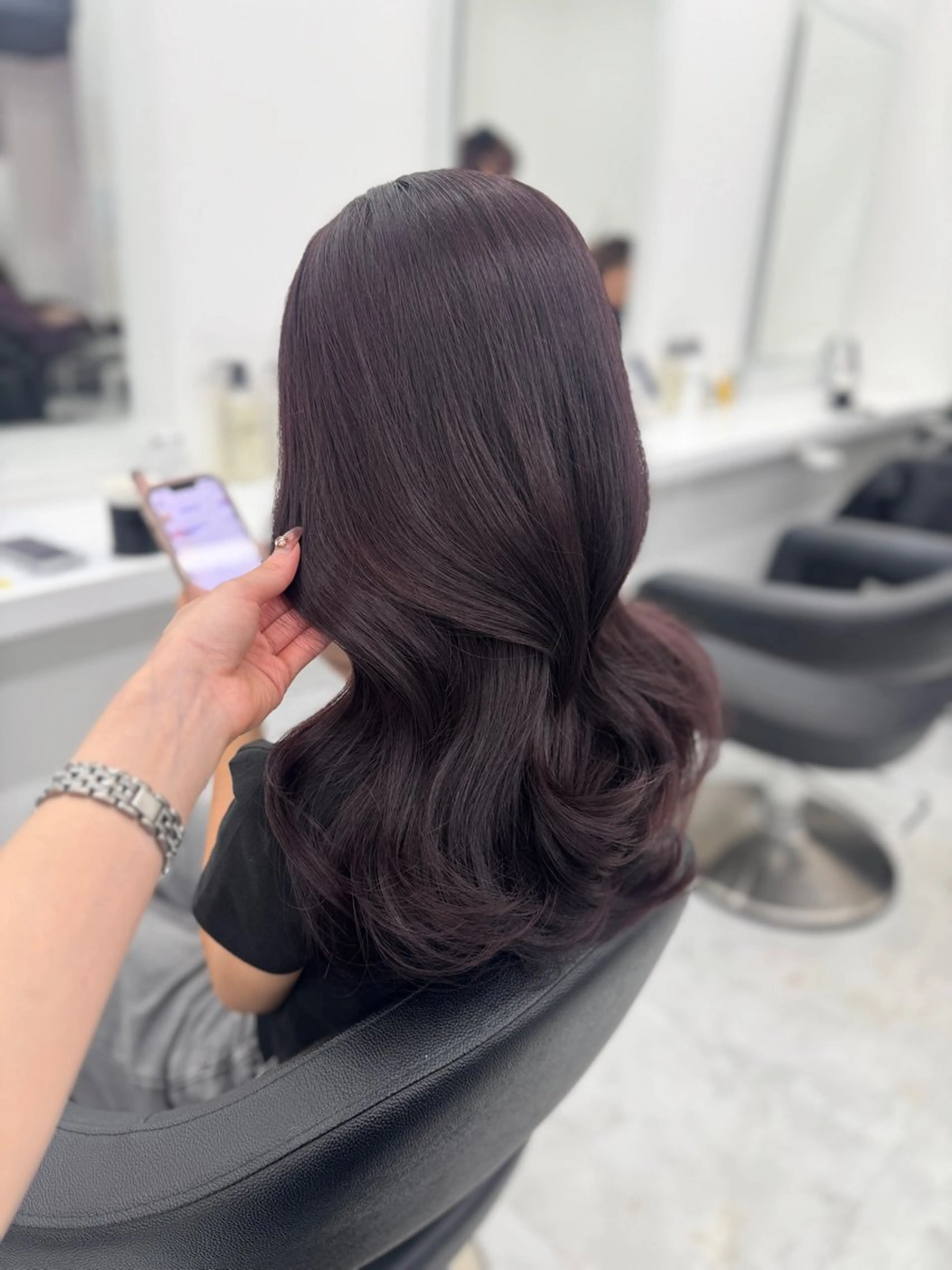 セミロング カラー ヘアカラー ヘッドスパ ヘアセット 💖透明感カラー＆暗 髪専門💖Akariのヘアスタイル